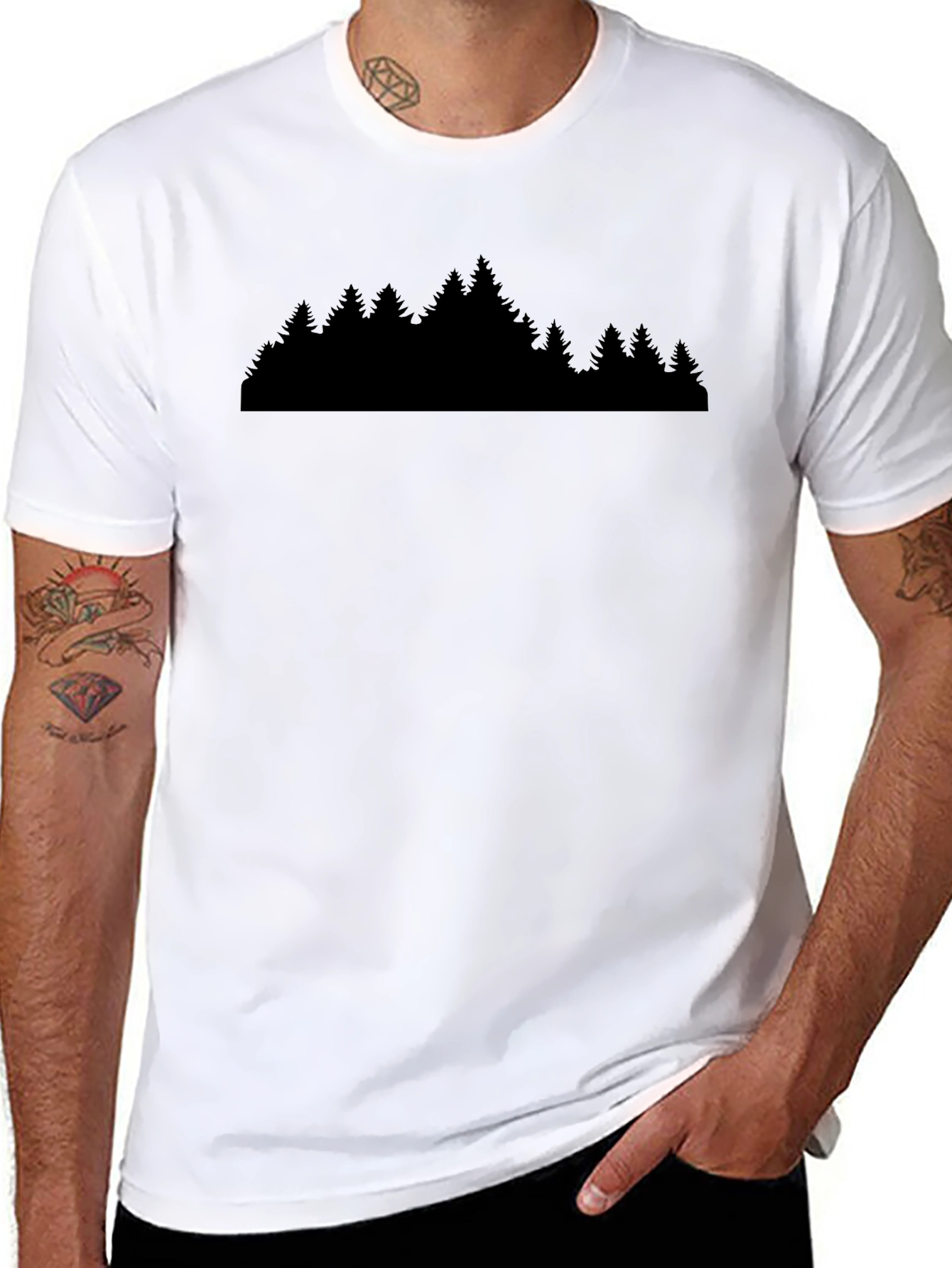 Nature Silhouette Black T-Shirt