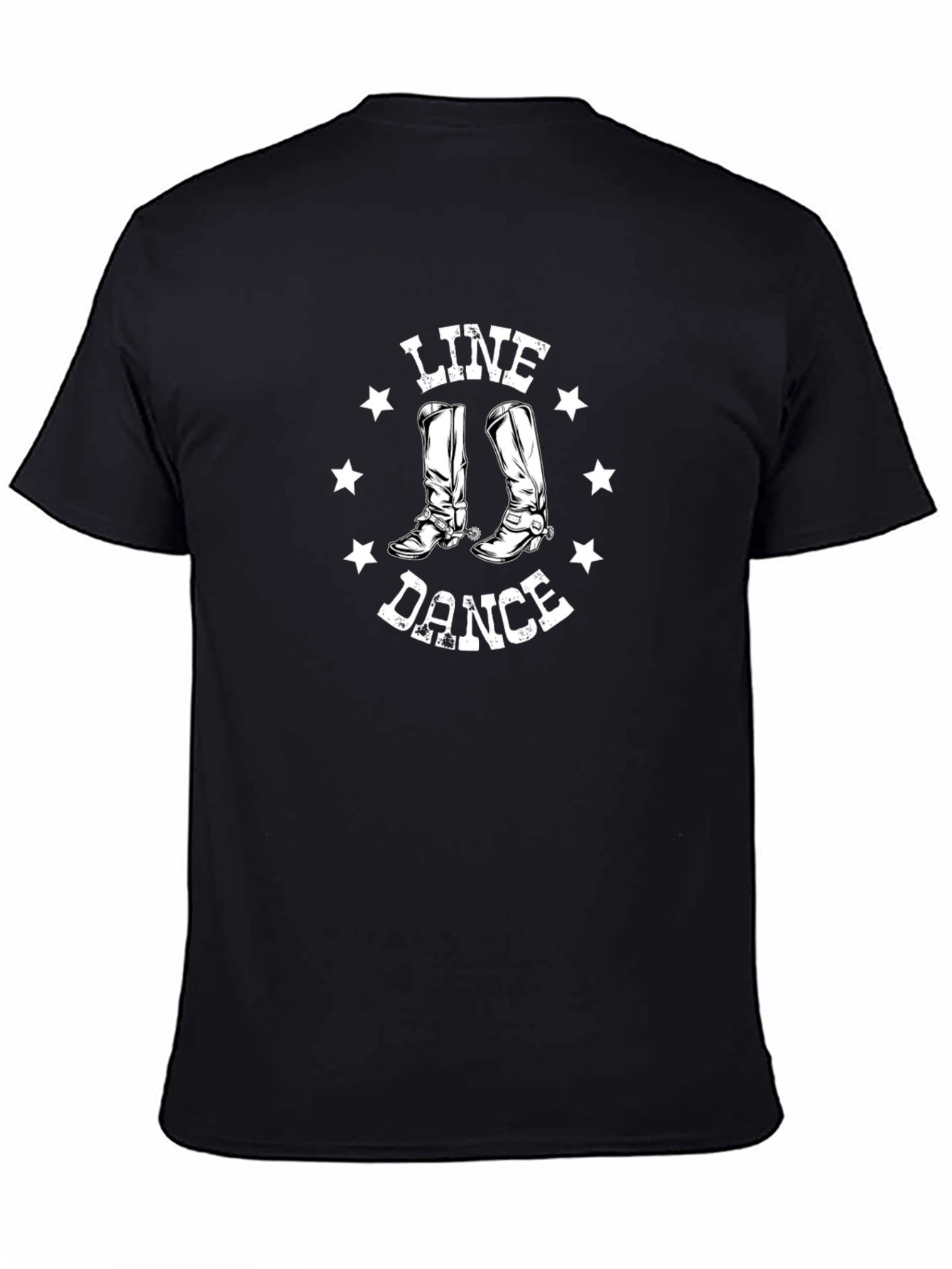 Line Dance Black Graphic T-Shirt