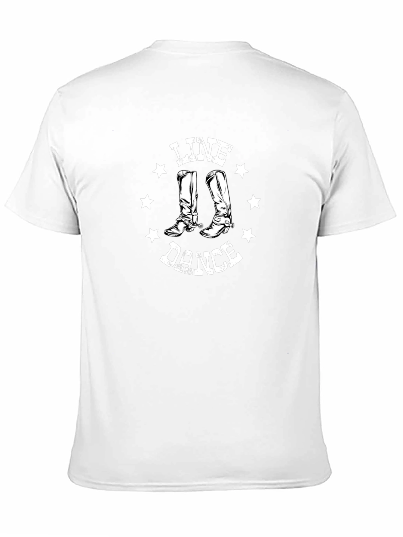 Line Dance Black Graphic T-Shirt