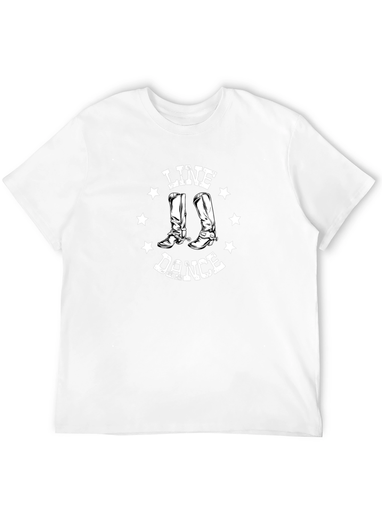 Line Dance Black Graphic T-Shirt