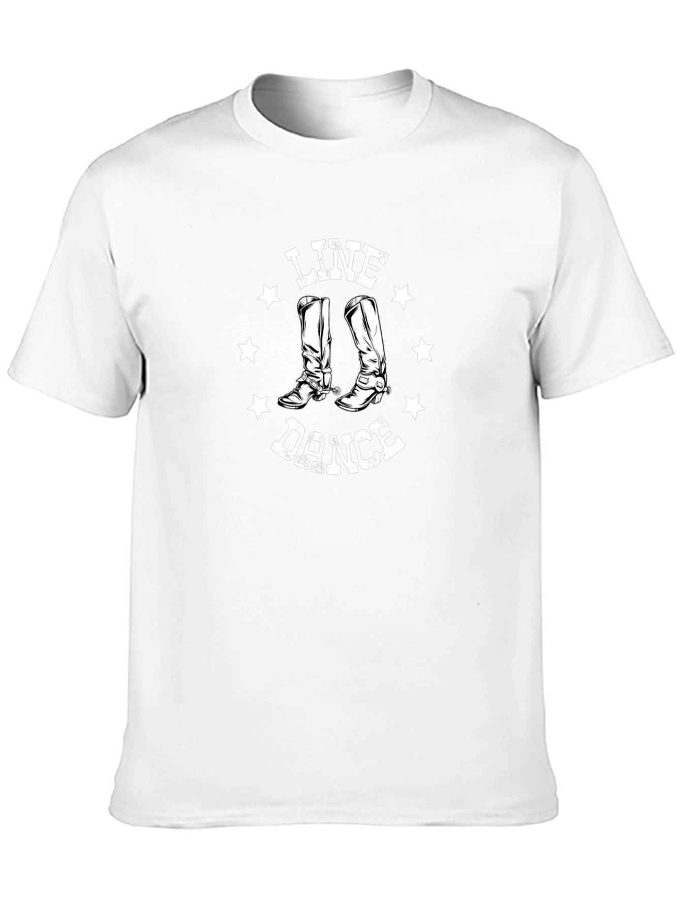 Line Dance Black Graphic T-Shirt
