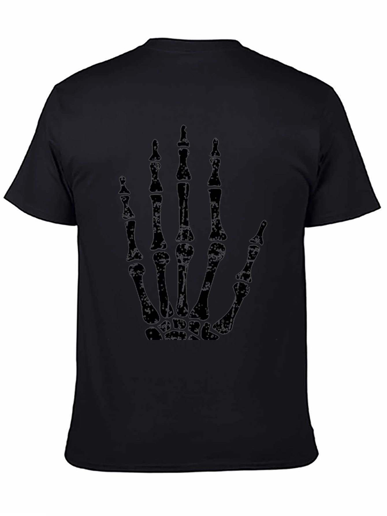Skeleton Hand Graphic T-Shirt - Black