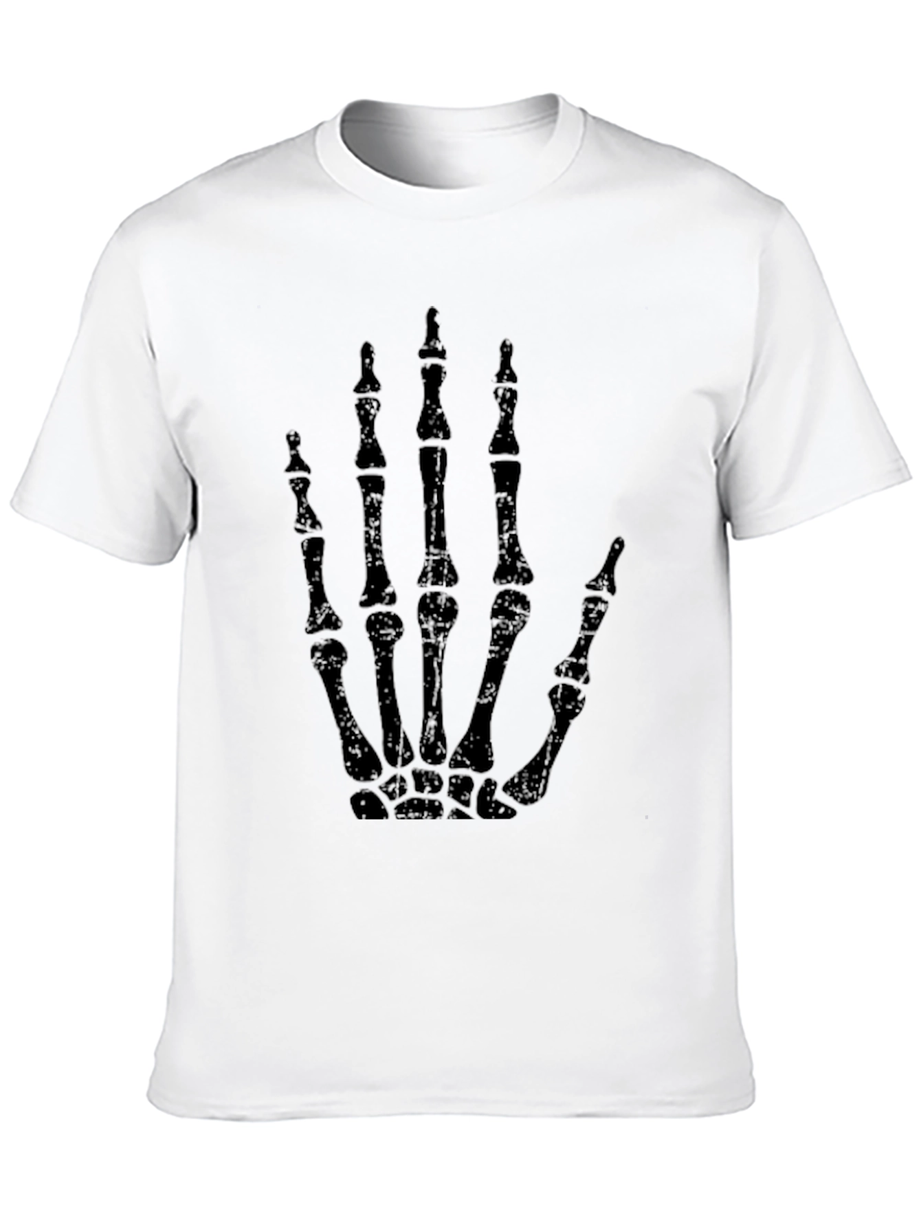 Skeleton Hand Graphic T-Shirt - Black