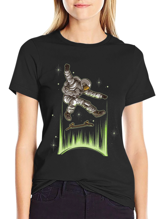 Astronaut Skateboarder Graphic Tee