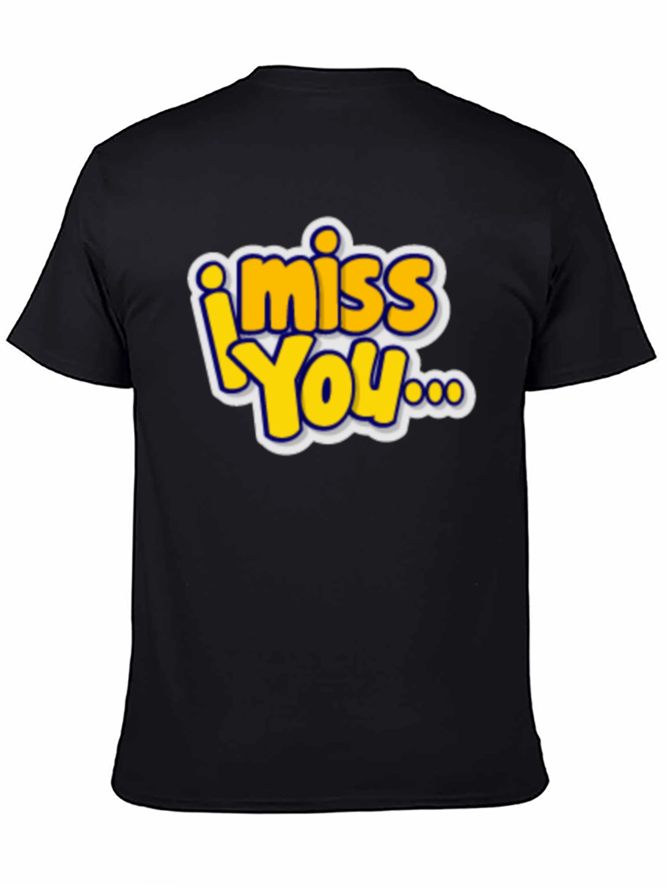 I Miss You Graphic T-Shirt - Black