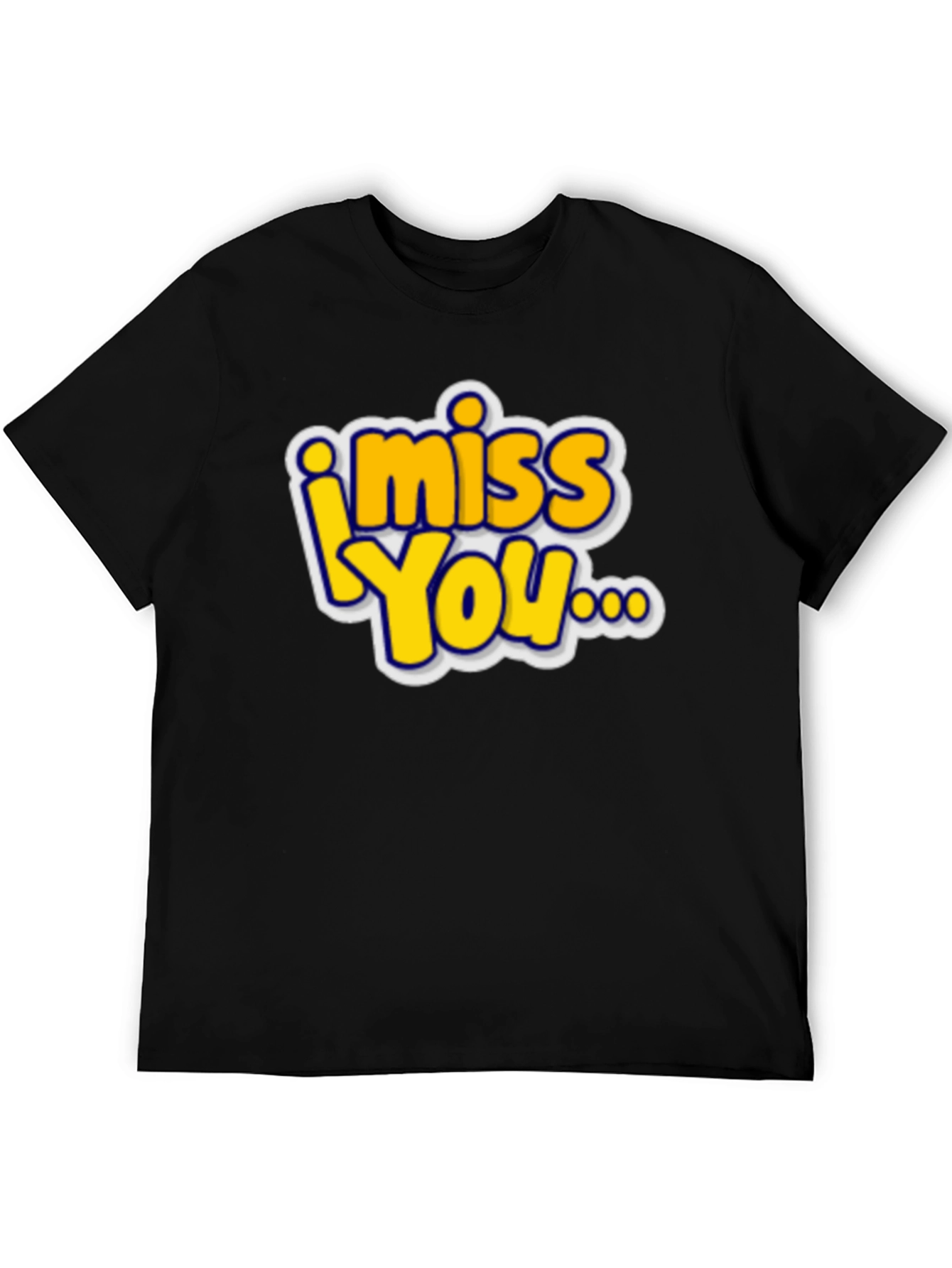 I Miss You Graphic T-Shirt - Black
