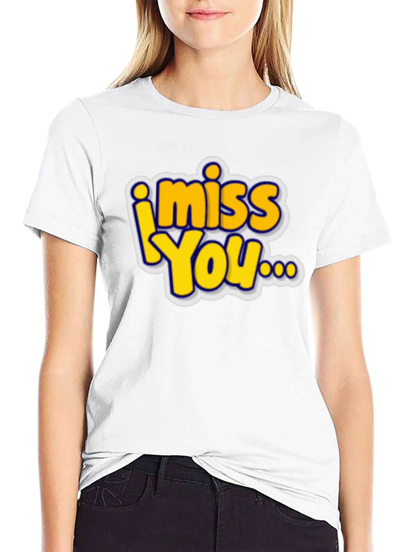 I Miss You Graphic T-Shirt - Black