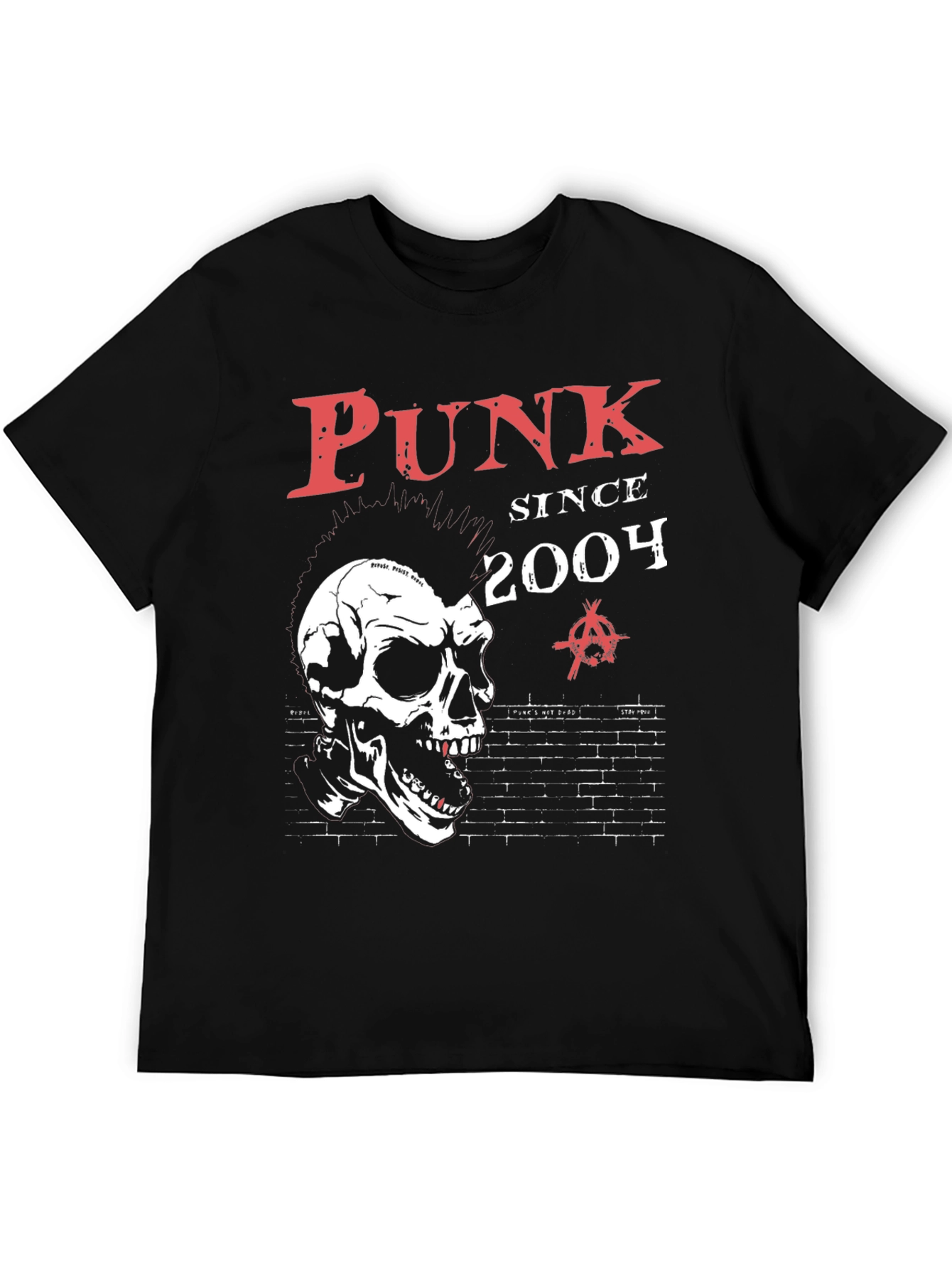 Punk Since 2004 Skull Graphic T-Shirt