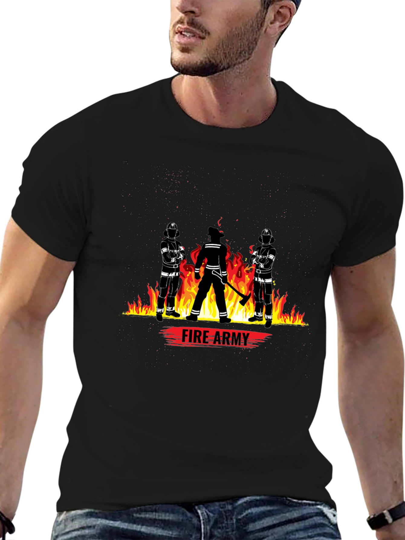 Fire Army Graphic T-Shirt
