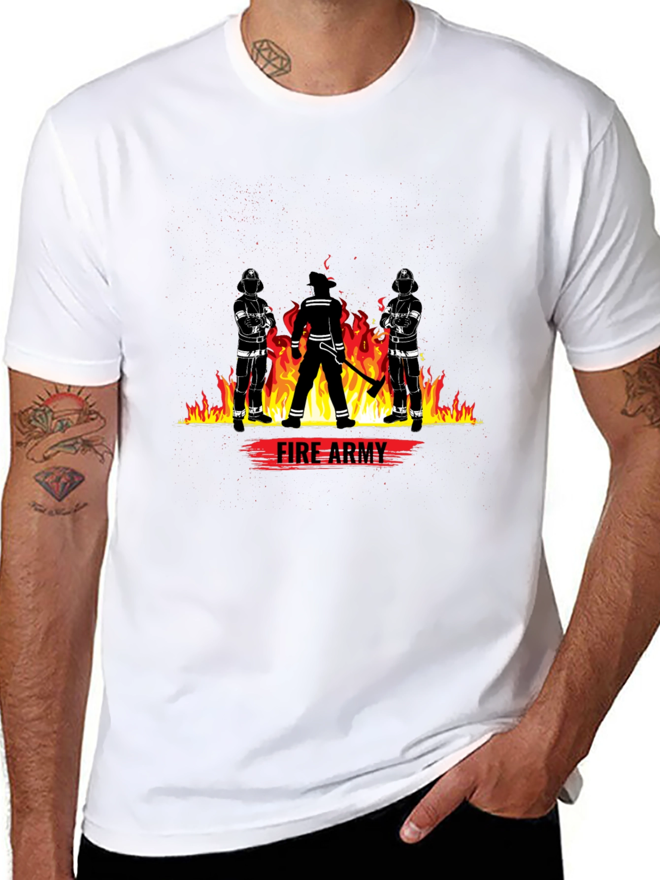 Fire Army Graphic T-Shirt