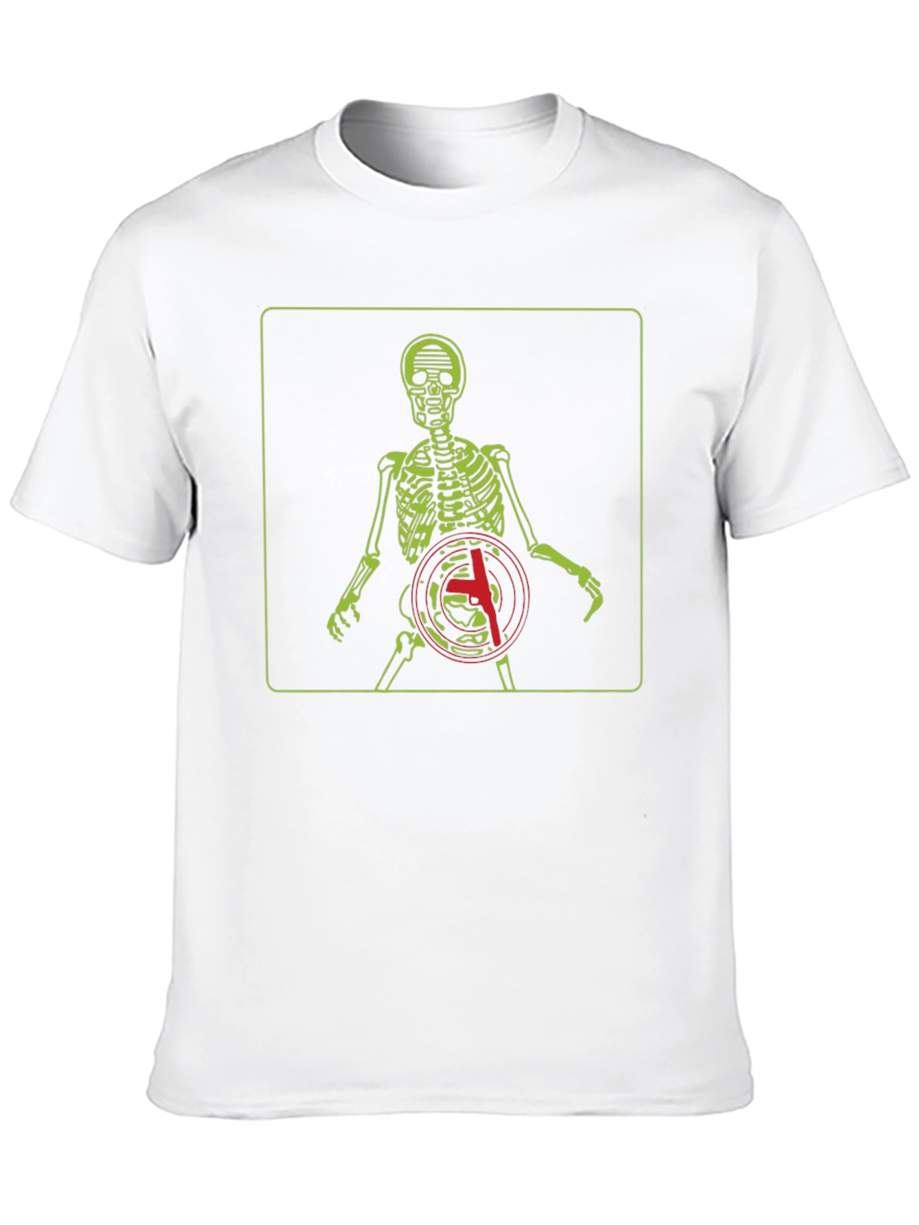 Skeleton Target Graphic Tee - Edgy Style