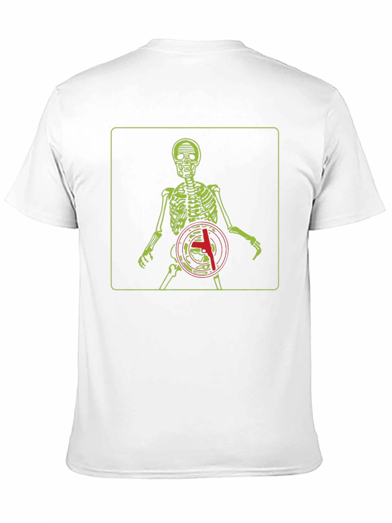 Skeleton Target Graphic Tee - Edgy Style