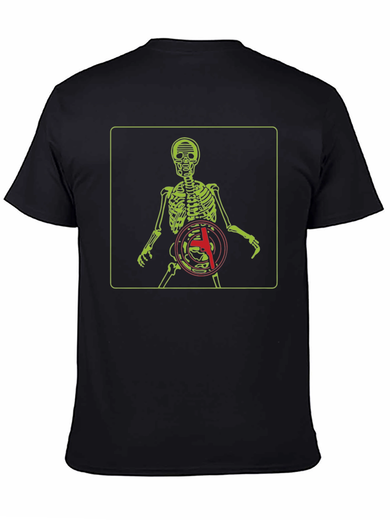 Skeleton Target Graphic Tee - Edgy Style