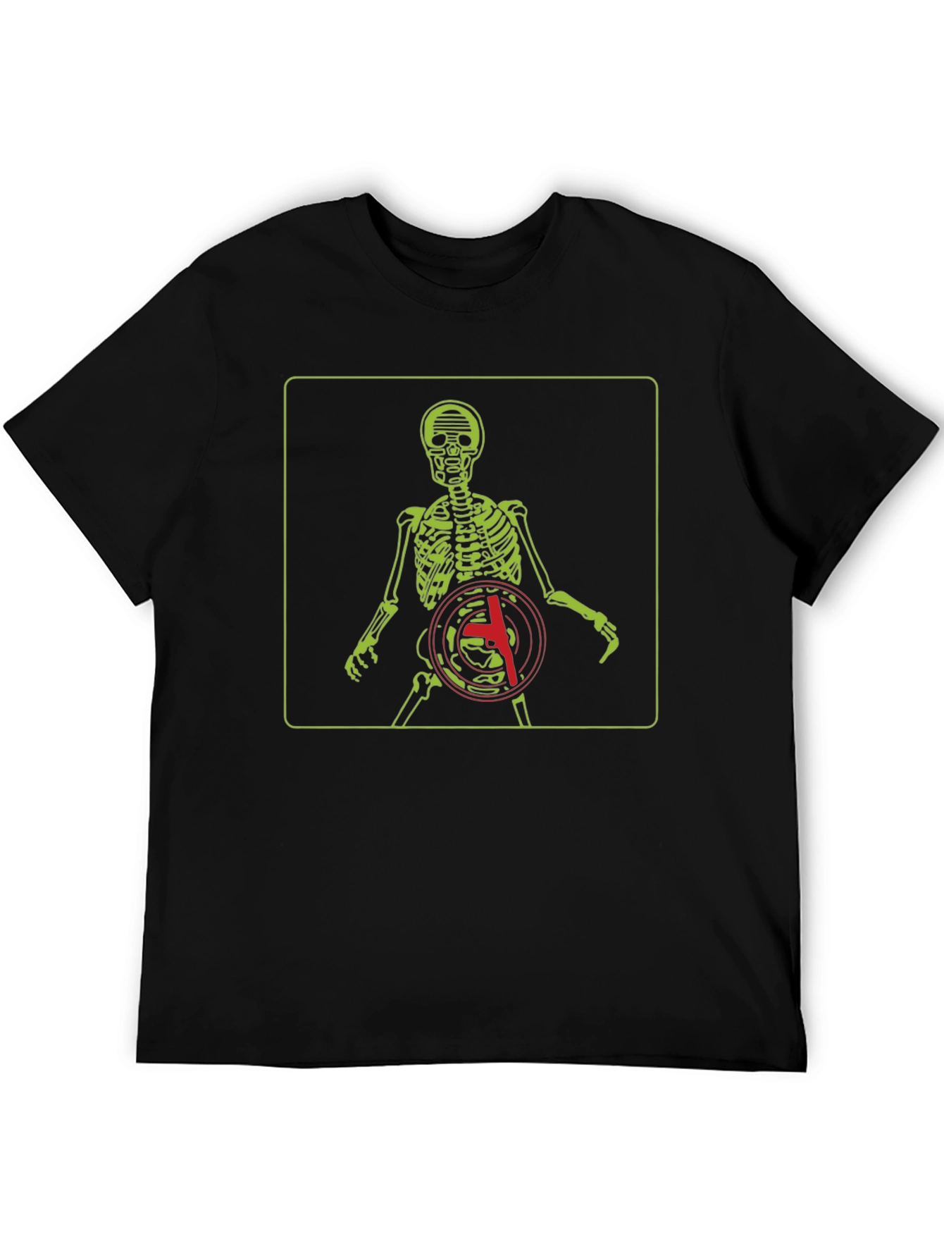 Skeleton Target Graphic Tee - Edgy Style