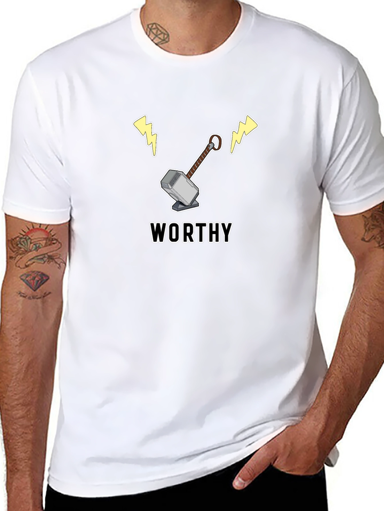 Worthy Mjolnir T-Shirt - Comic Fan Apparel