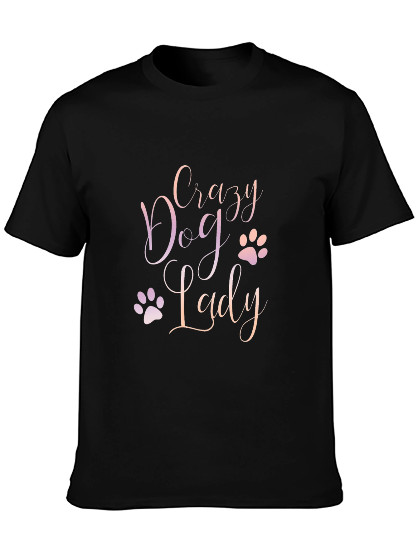 Crazy Dog Lady Black Tee