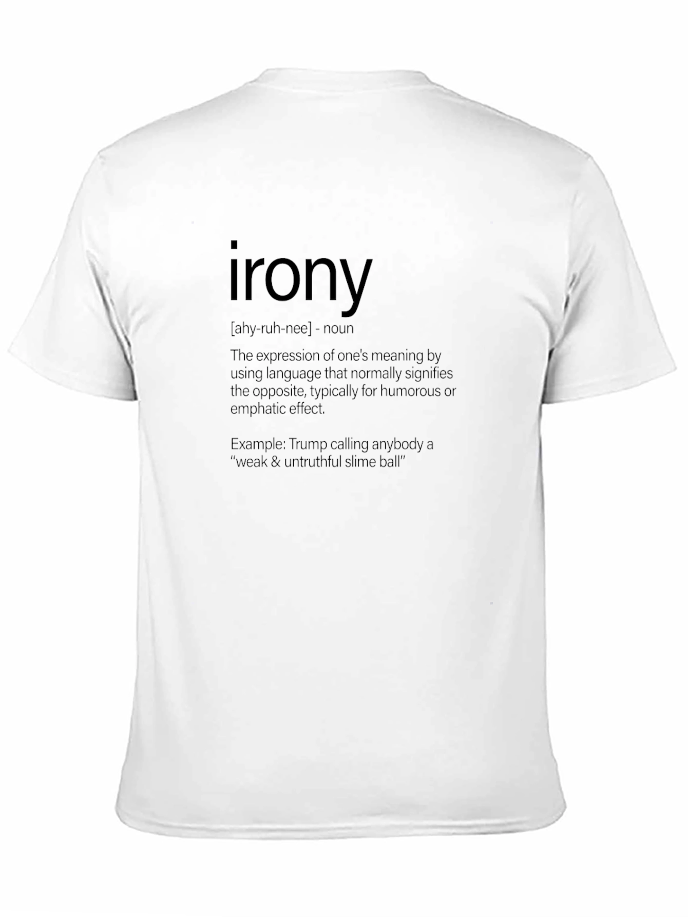 Irony Definition T-Shirt - Humorous Graphic Tee