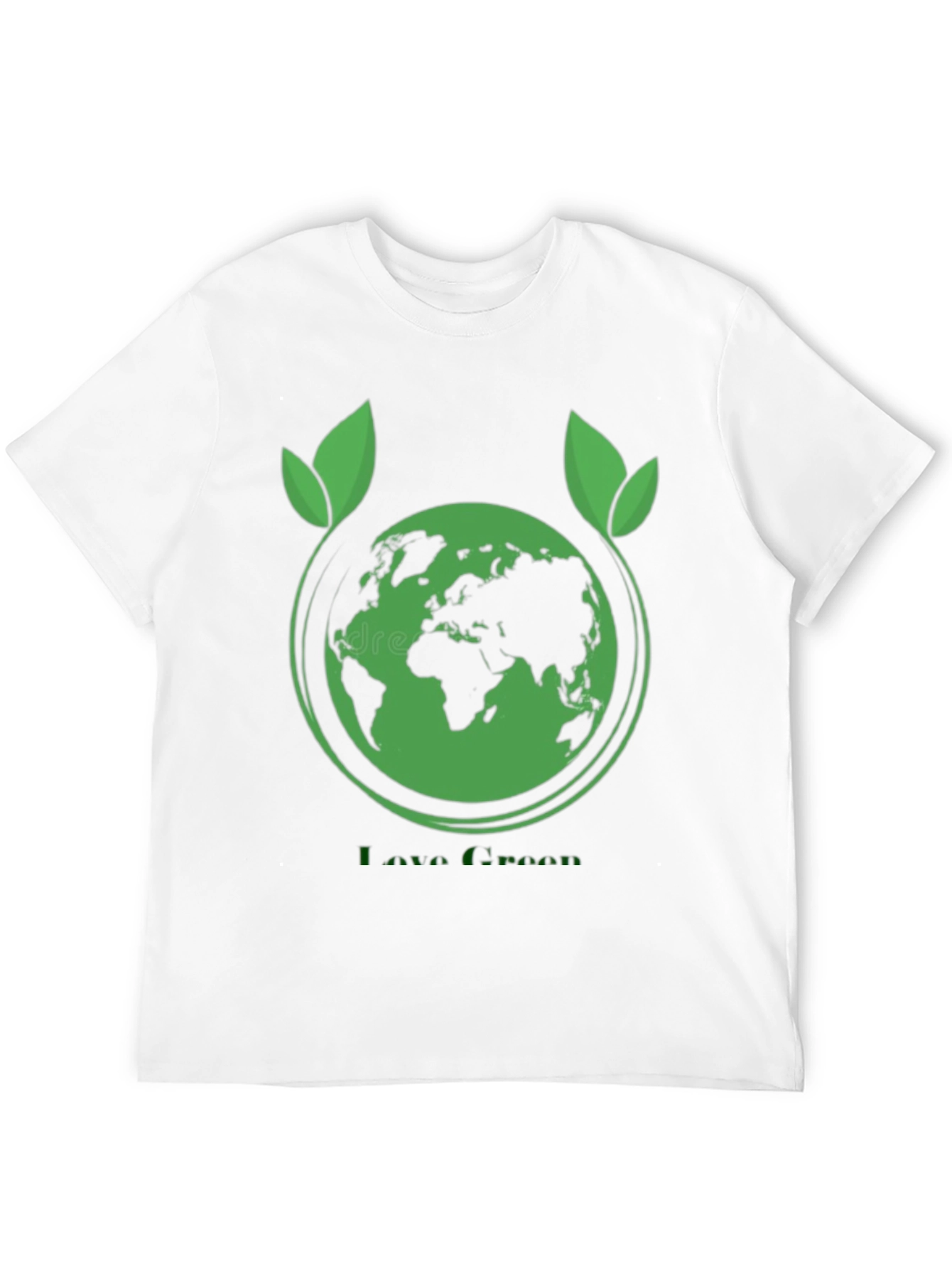 Eco-Friendly Love Green Black T-Shirt