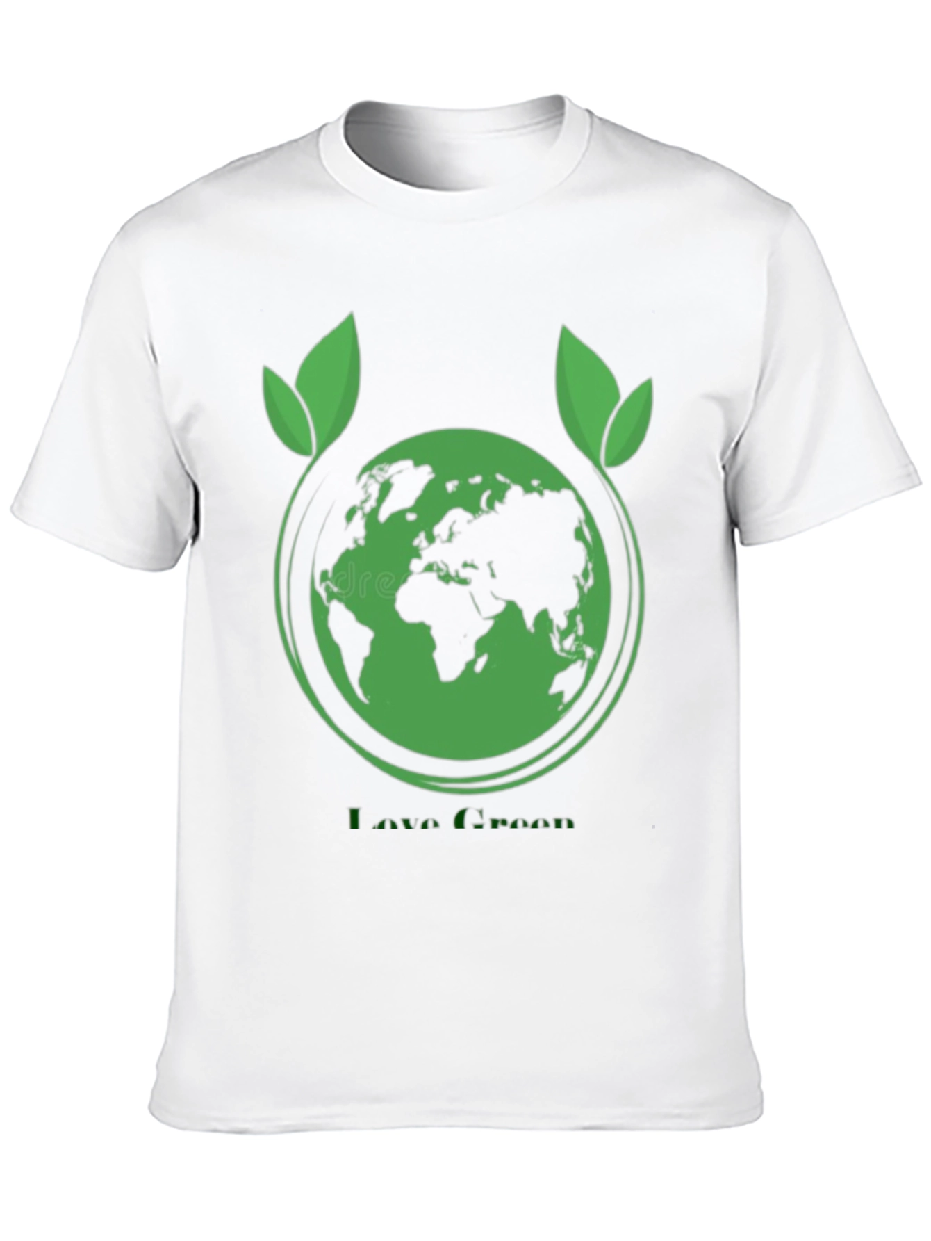 Eco-Friendly Love Green Black T-Shirt