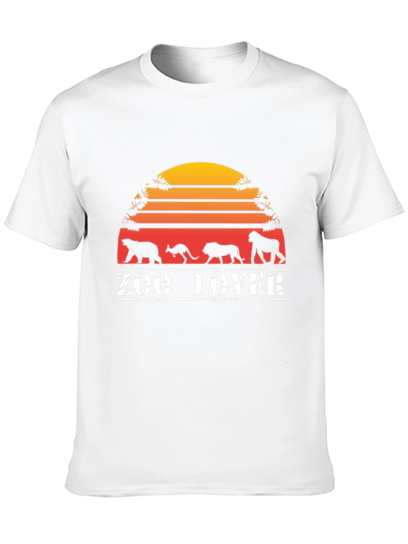 Zoo Lover T-Shirt Black Retro Animal Design
