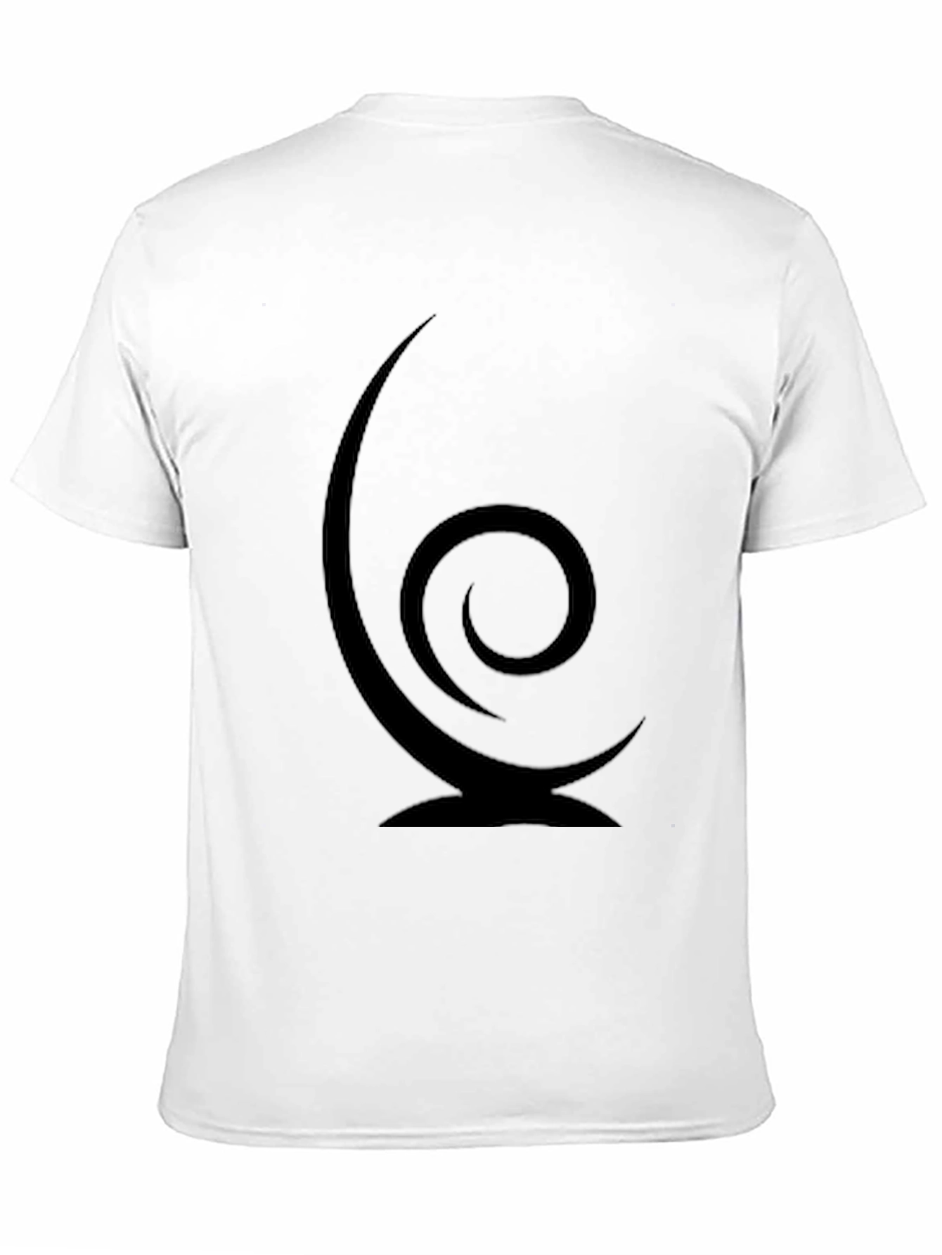 Spiral Graphic Print Black T-Shirt