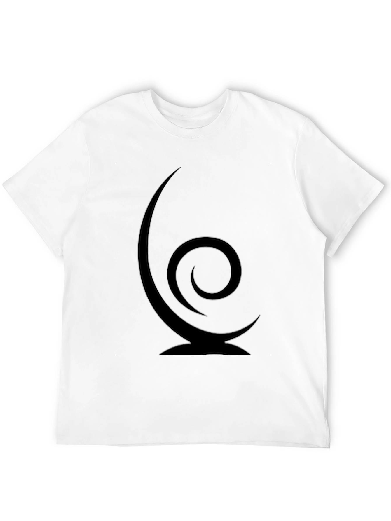 Spiral Graphic Print Black T-Shirt