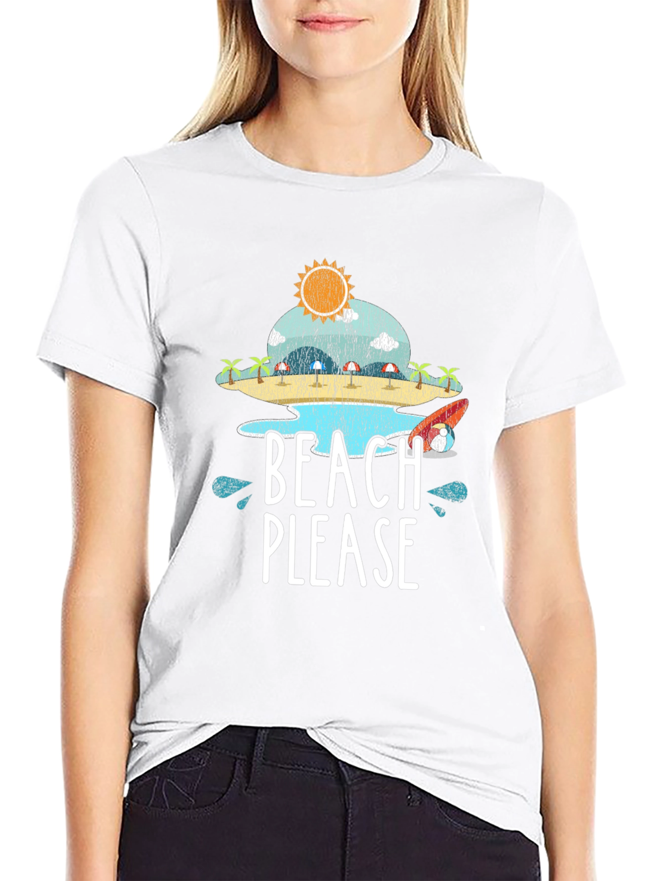 Beach Please T-Shirt - Summer Vacation Tee