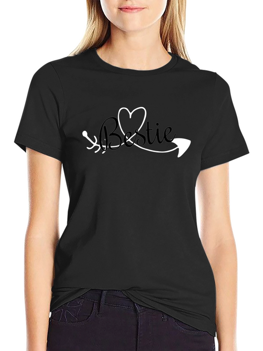 Bestie Arrow Heart Graphic Tee - Stylish Unisex Fit