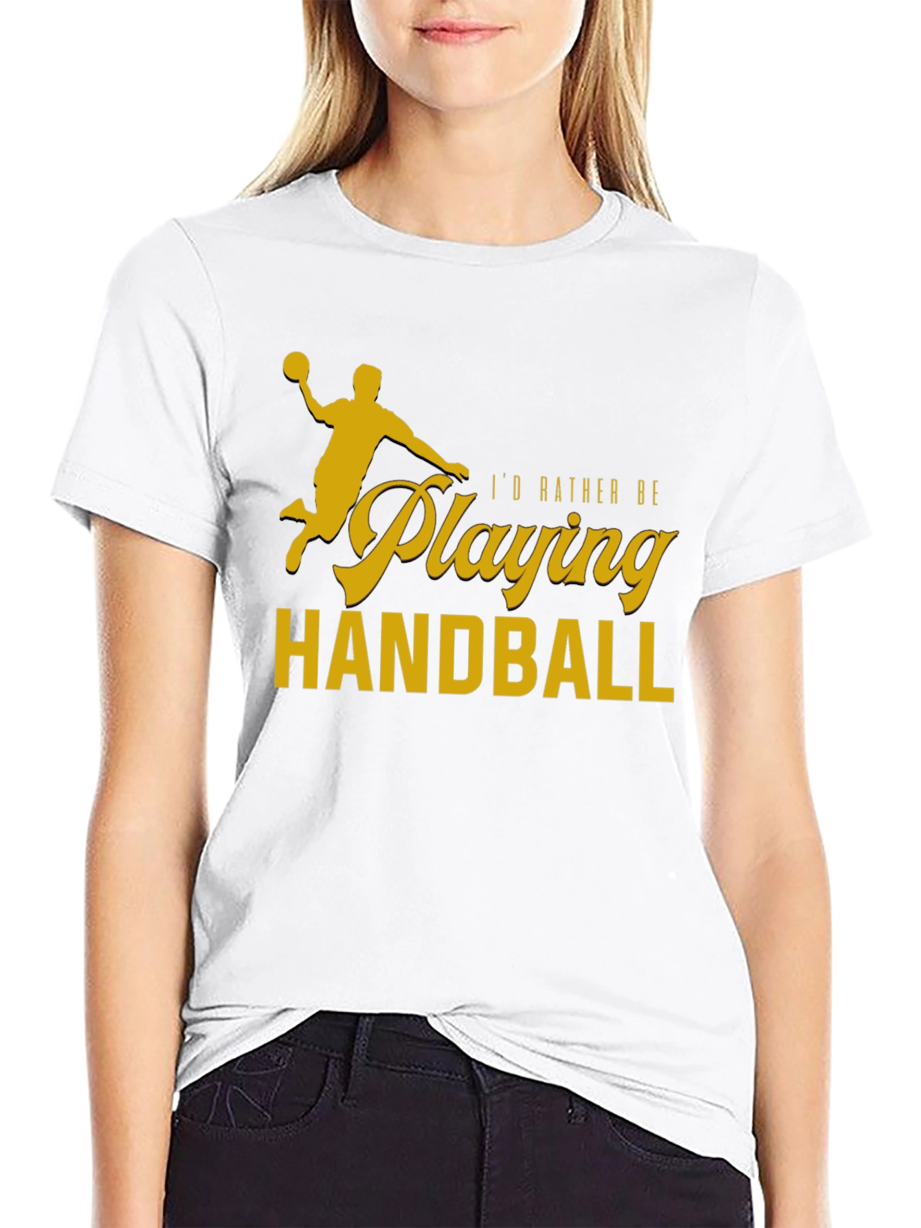 Handball Player T-Shirt - Id Rather Be Playing Handball