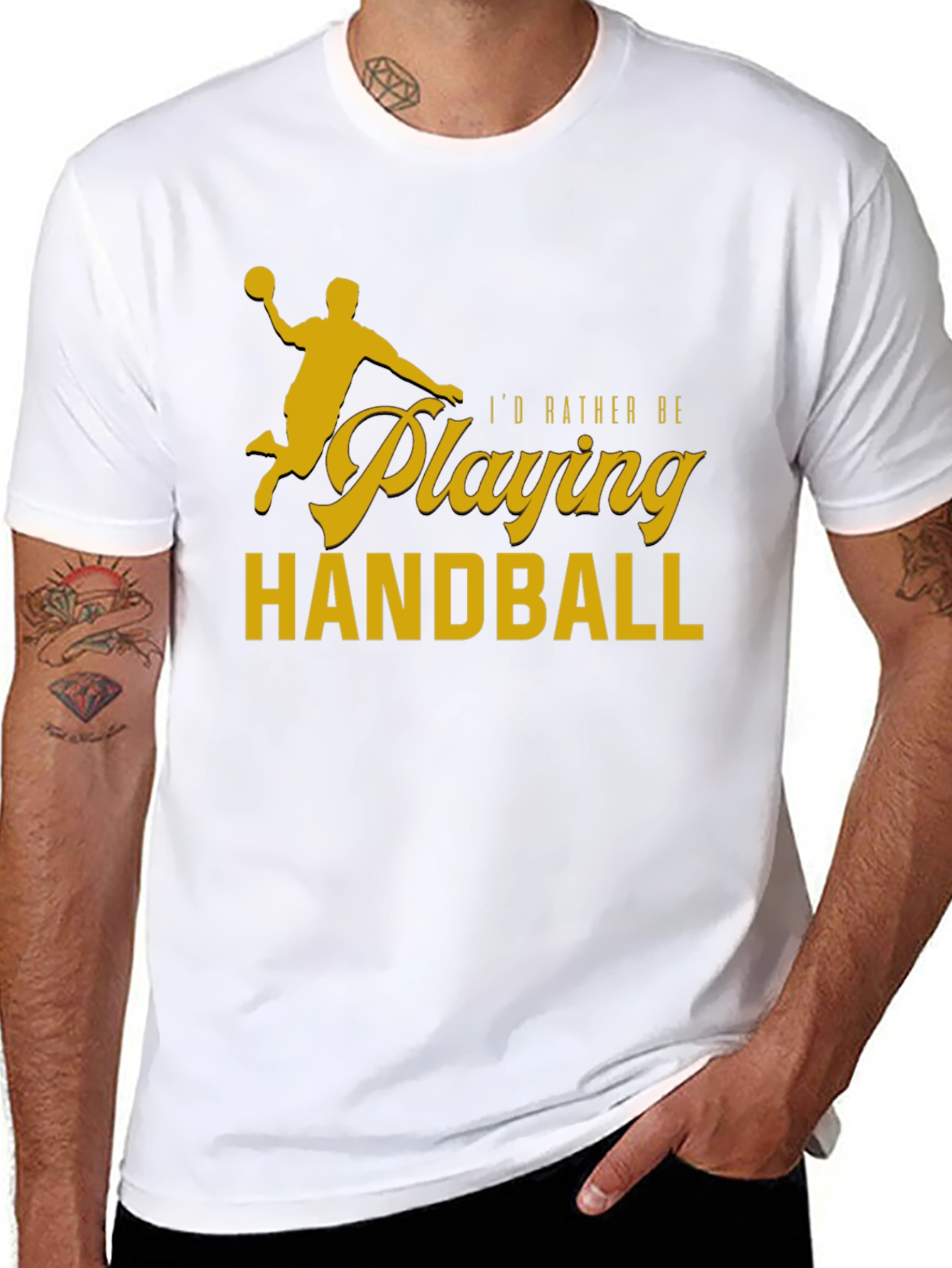 Handball Player T-Shirt - Id Rather Be Playing Handball