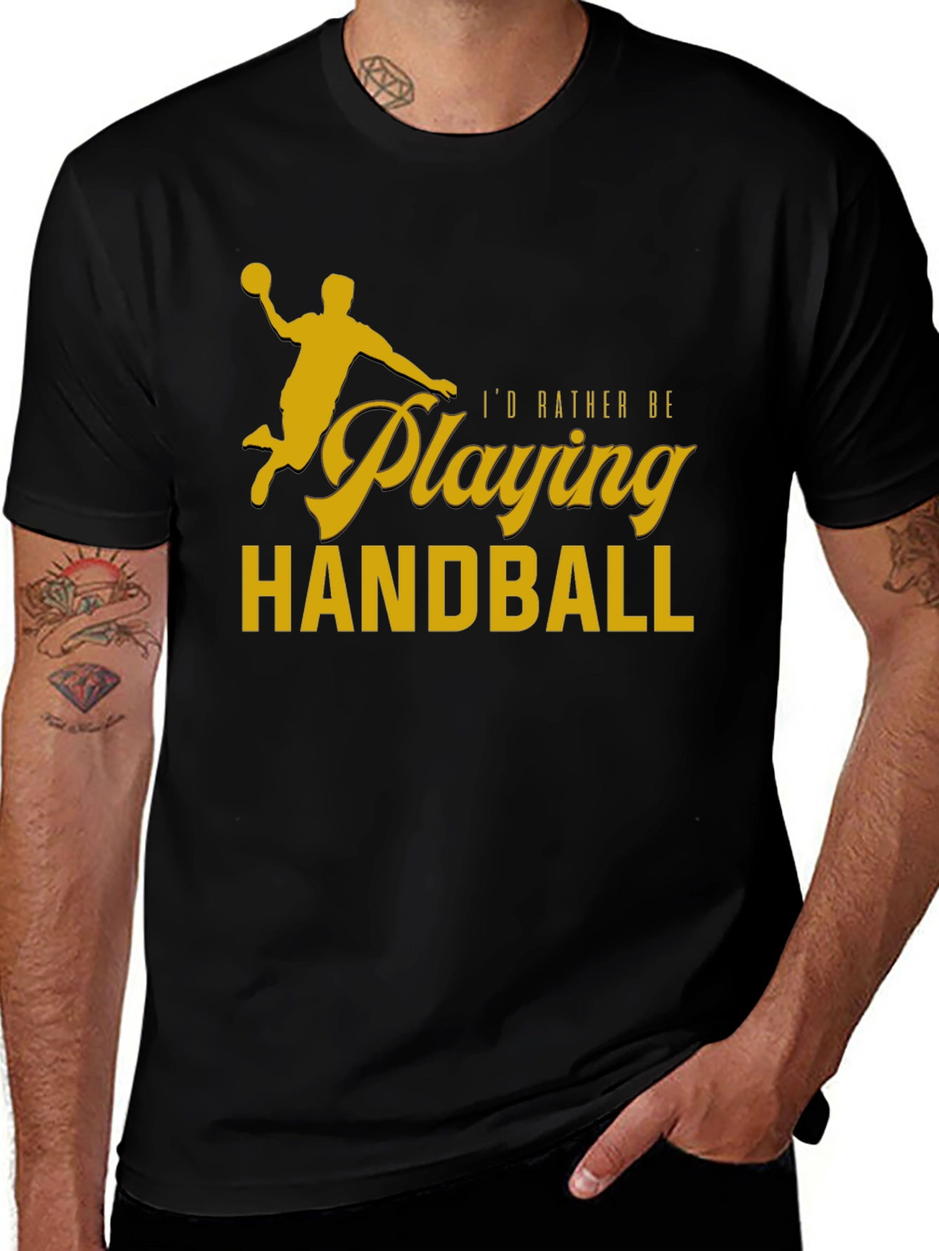Handball Player T-Shirt - Id Rather Be Playing Handball