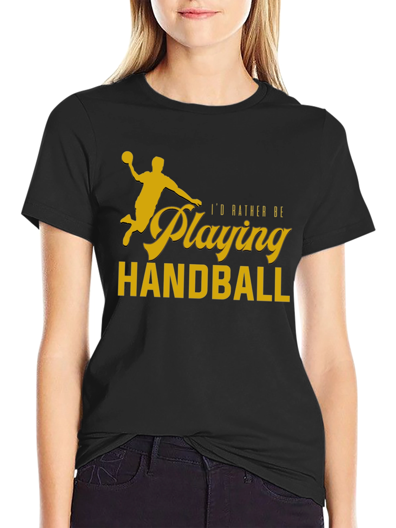 Handball Player T-Shirt - Id Rather Be Playing Handball
