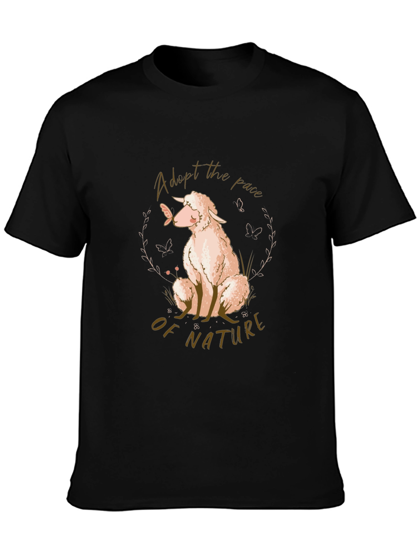 Adopt the Pace of Nature Sheep Graphic T-Shirt