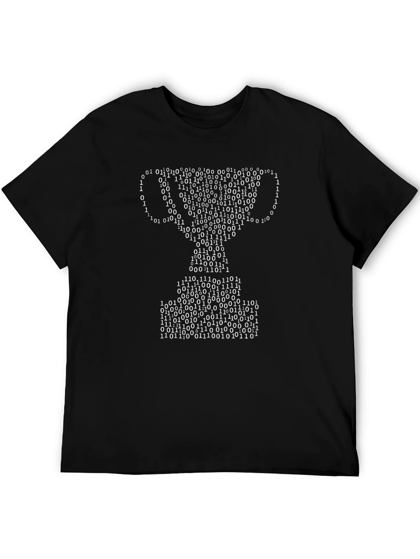 Binary Code Trophy Graphic T-Shirt - Programmer Gift