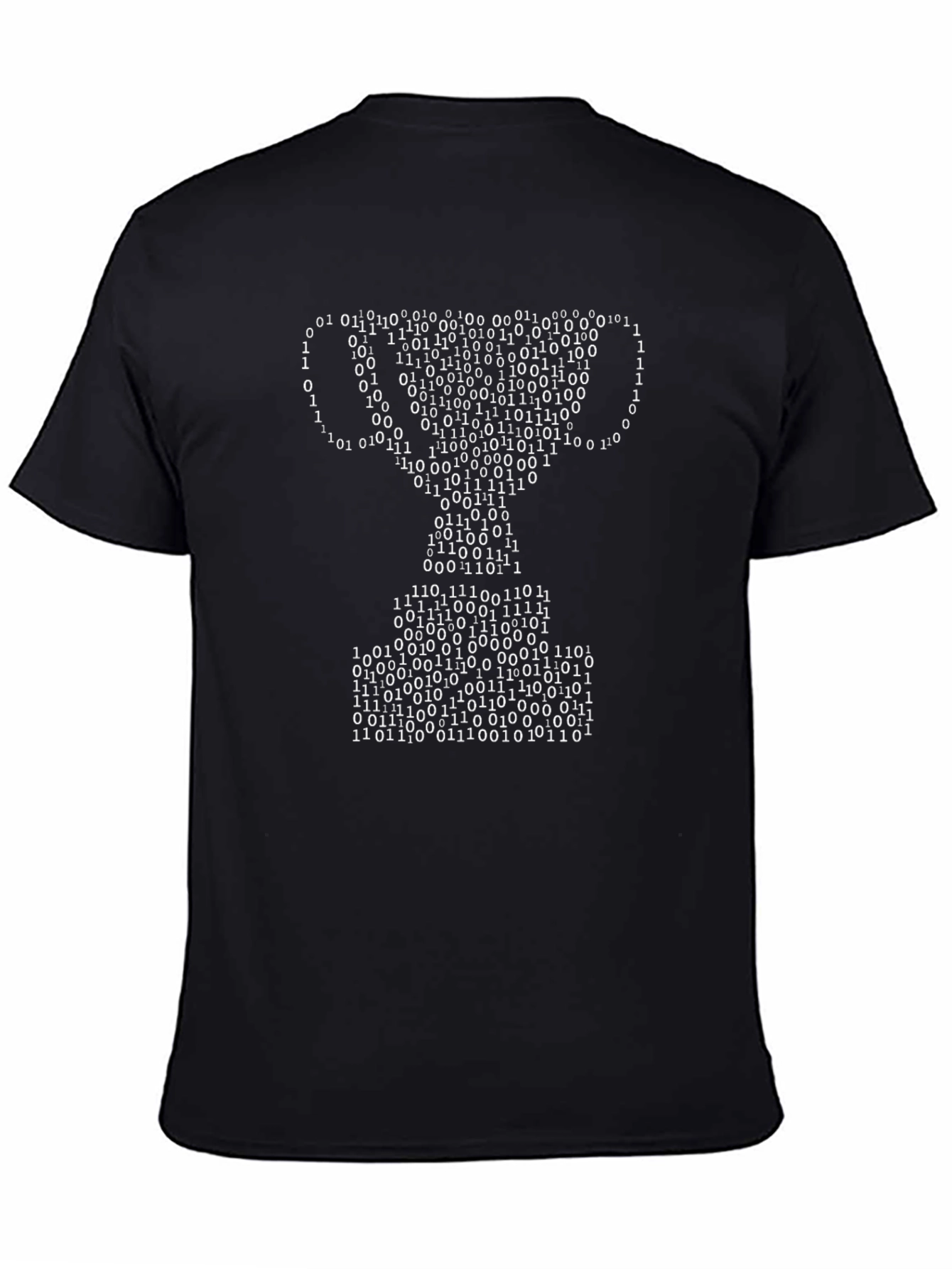 Binary Code Trophy Graphic T-Shirt - Programmer Gift