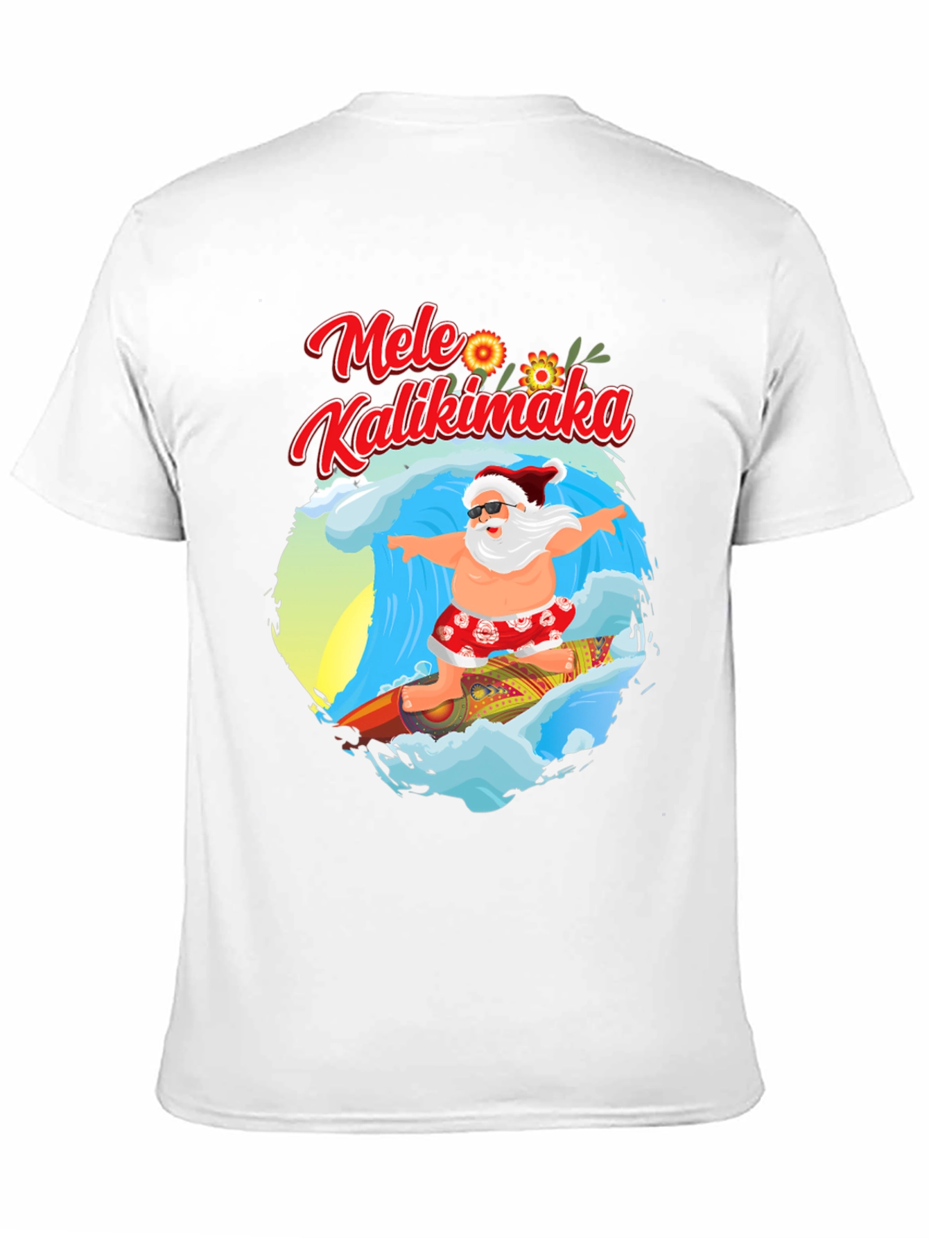 Mele Kalikimaka Surfing Santa T-Shirt