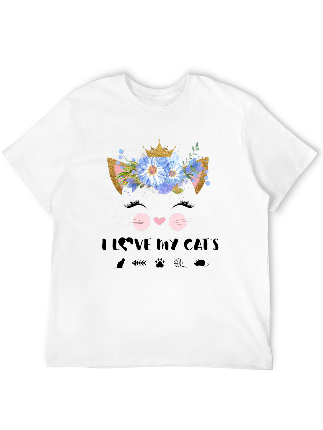 I Love My Cat T-Shirt Cute Graphic Tee