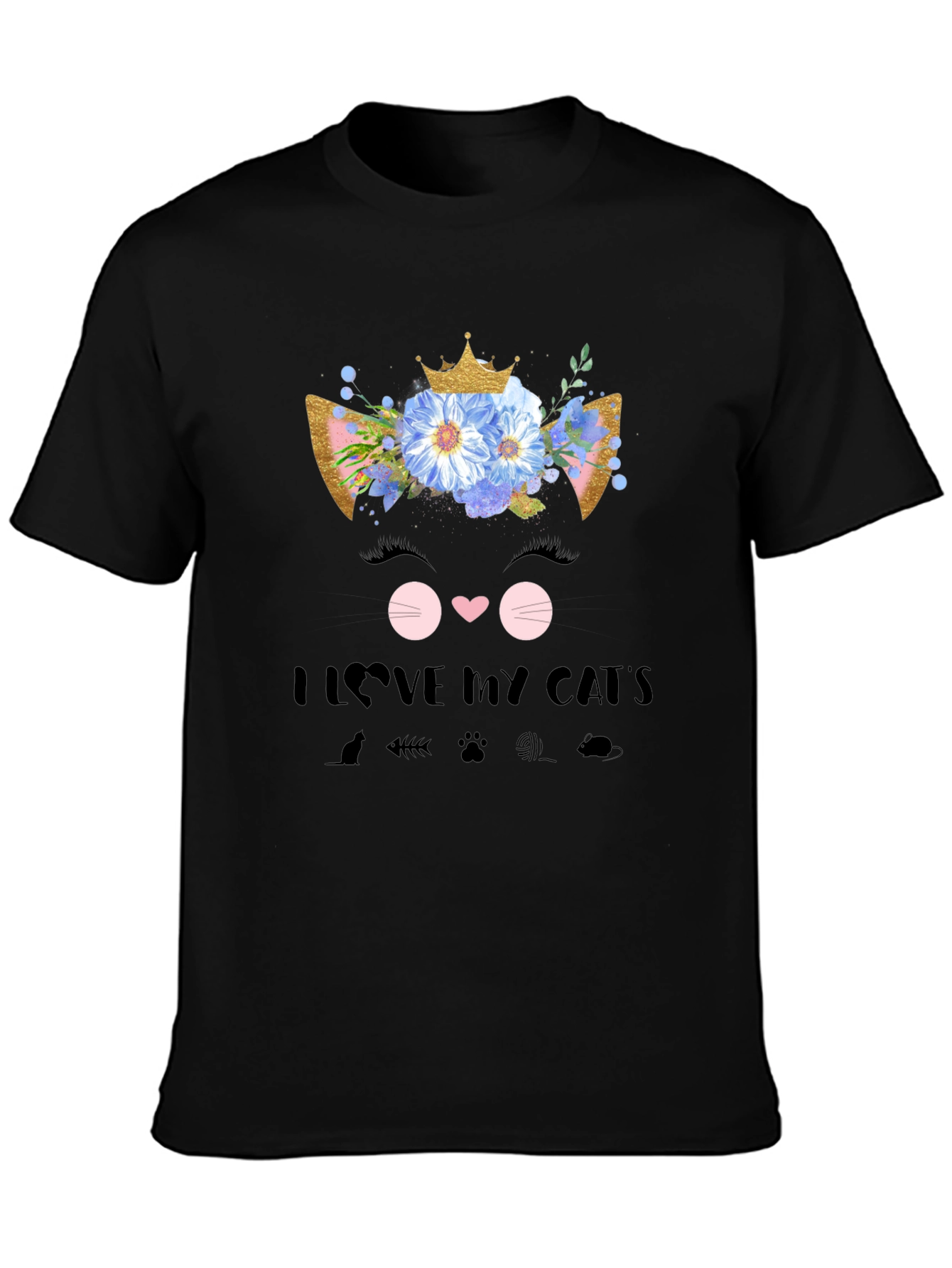 I Love My Cat T-Shirt Cute Graphic Tee