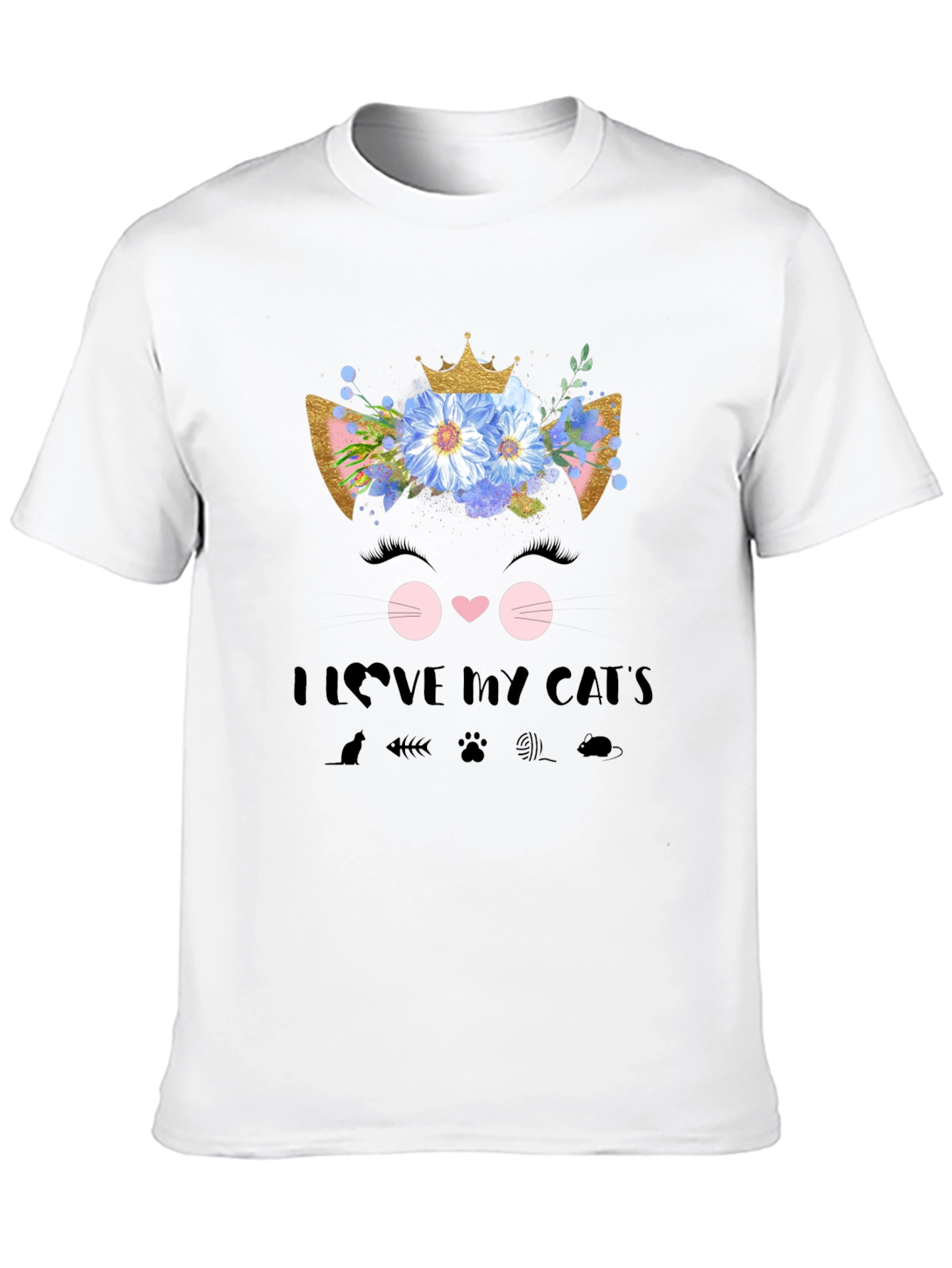 I Love My Cat T-Shirt Cute Graphic Tee