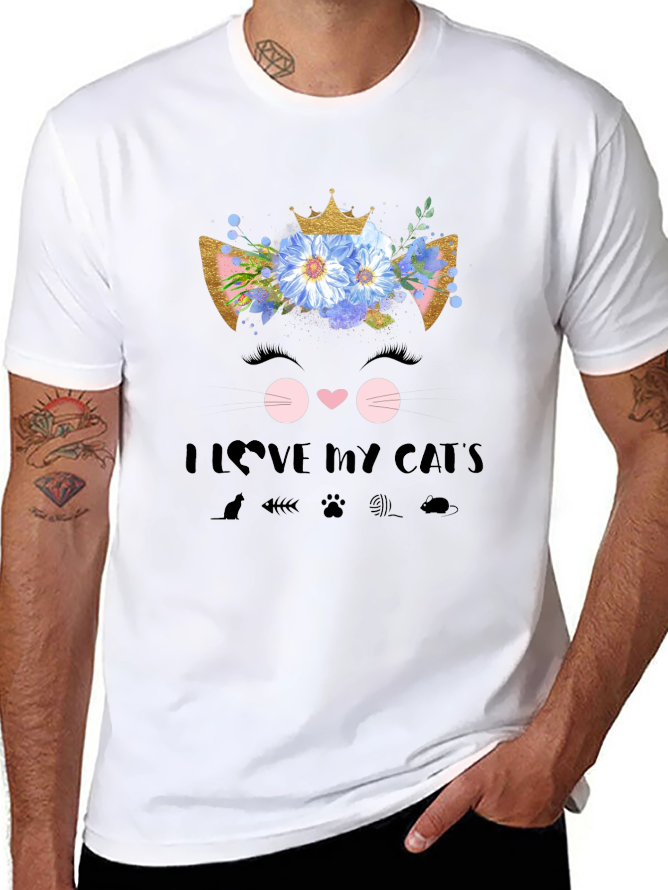 I Love My Cat T-Shirt Cute Graphic Tee