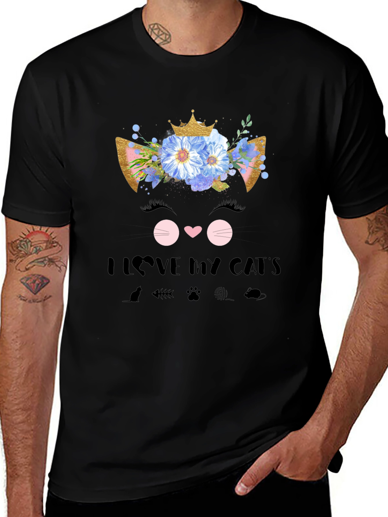 I Love My Cat T-Shirt Cute Graphic Tee