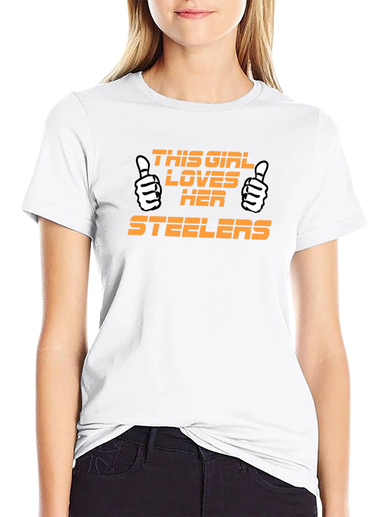 Steelers Fan T-Shirt - This Girl Loves Her Steelers
