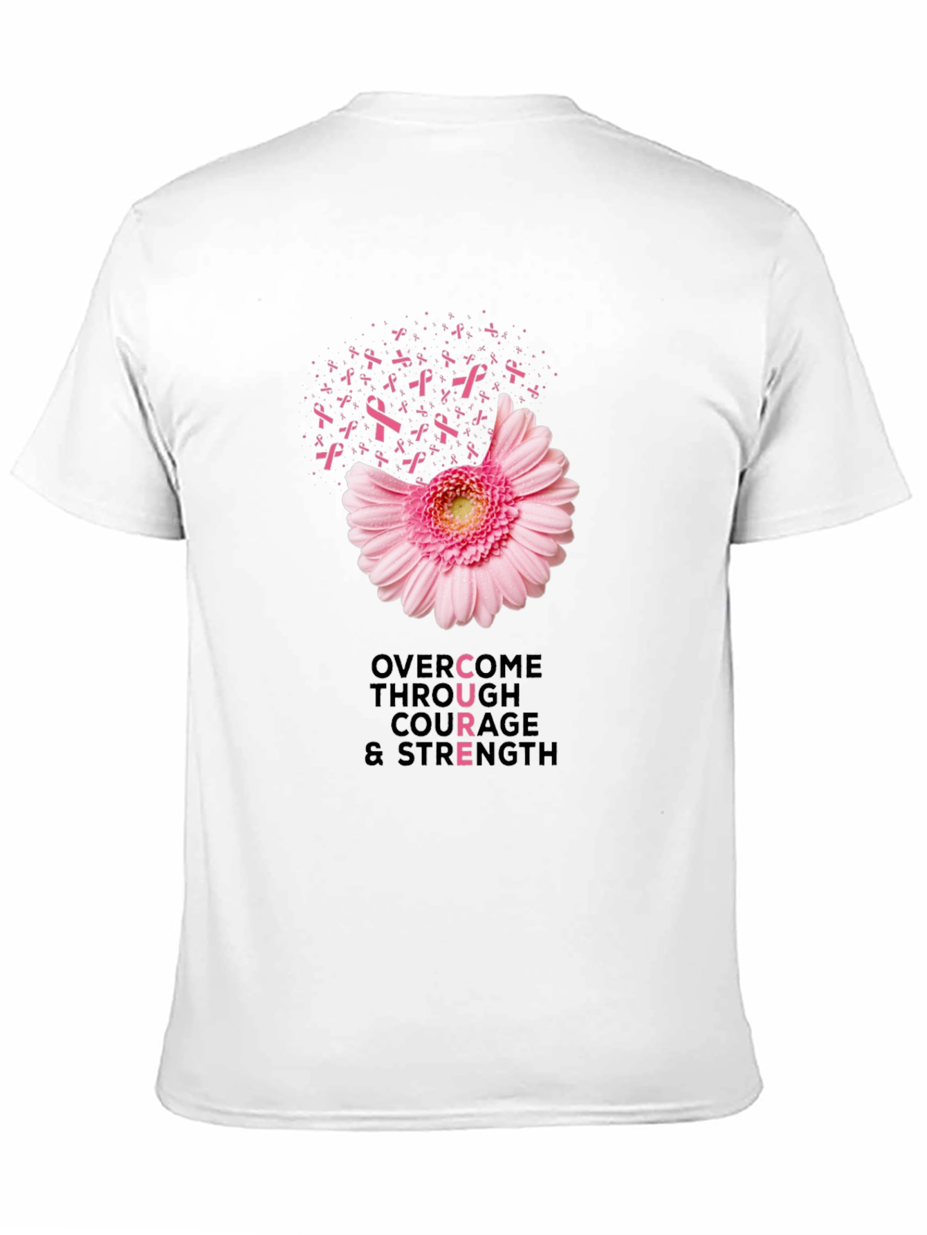 Breast Cancer Awareness T-Shirt: Overcome with Courage