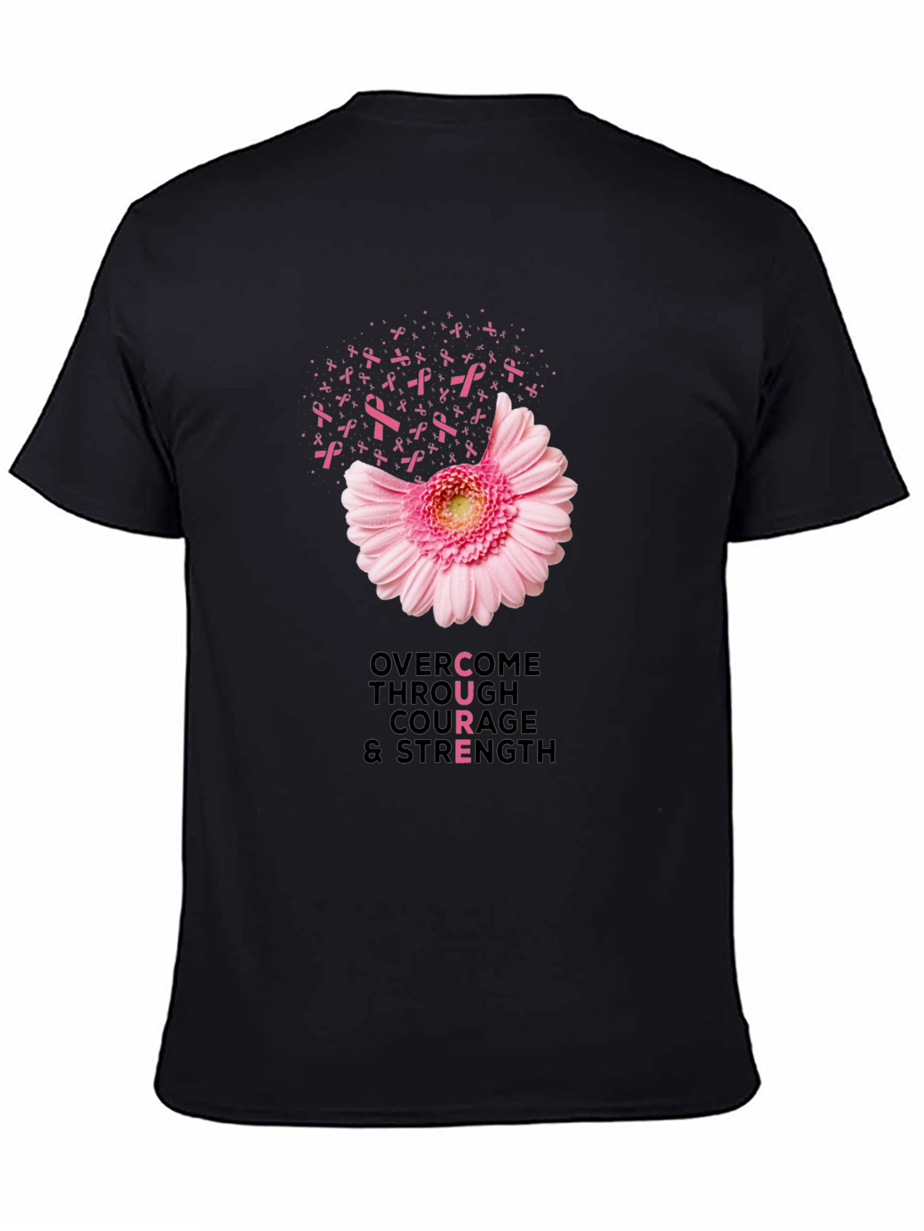 Breast Cancer Awareness T-Shirt: Overcome with Courage