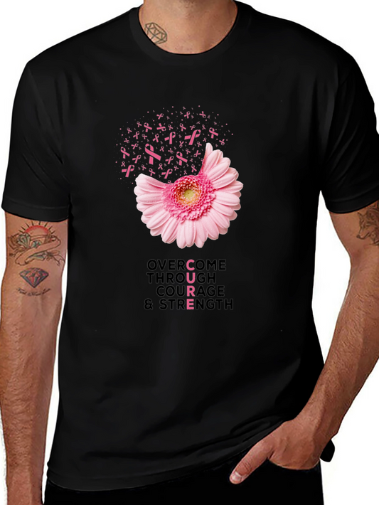 Breast Cancer Awareness T-Shirt: Overcome with Courage