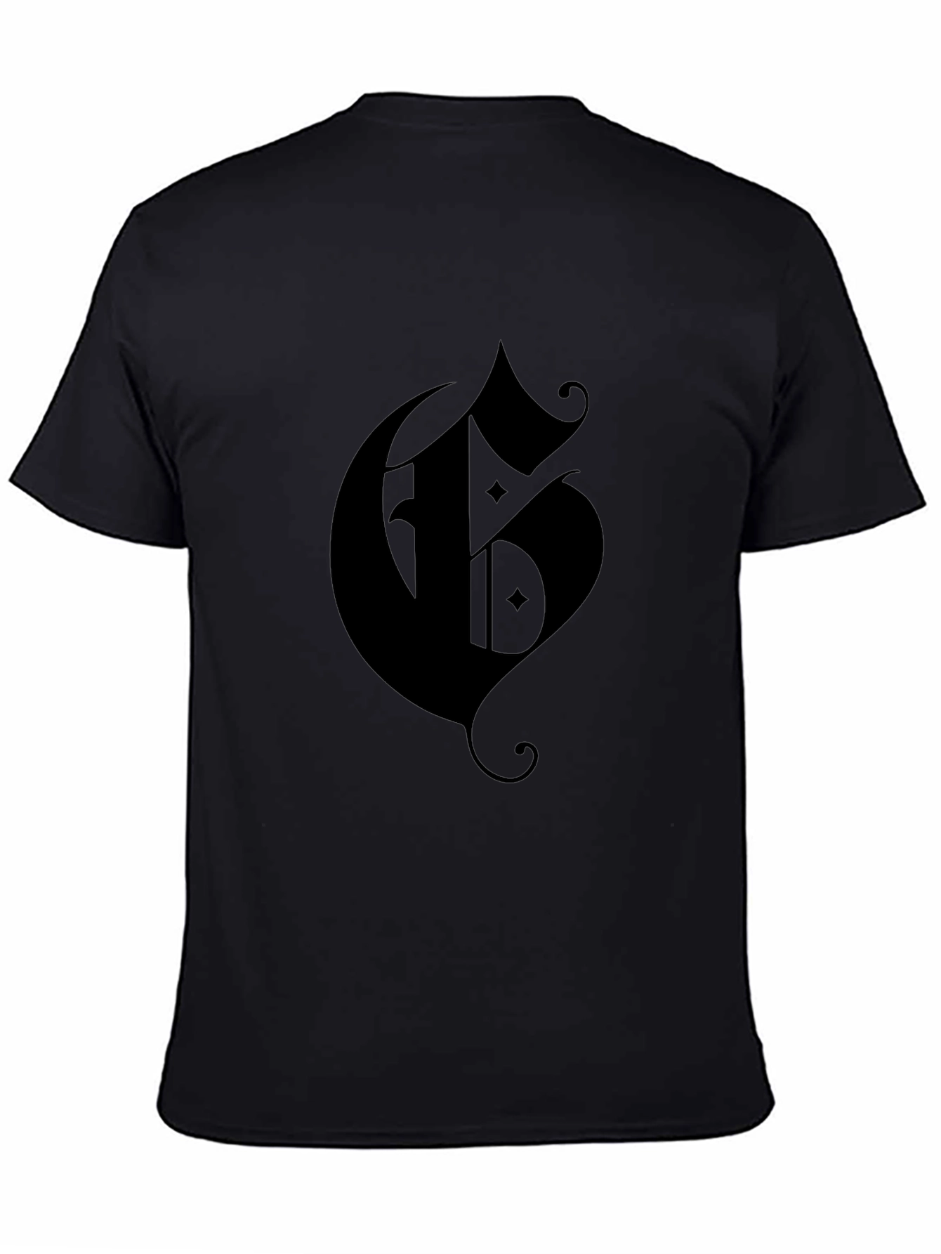 Gothic Initial T-Shirt - Dark Style
