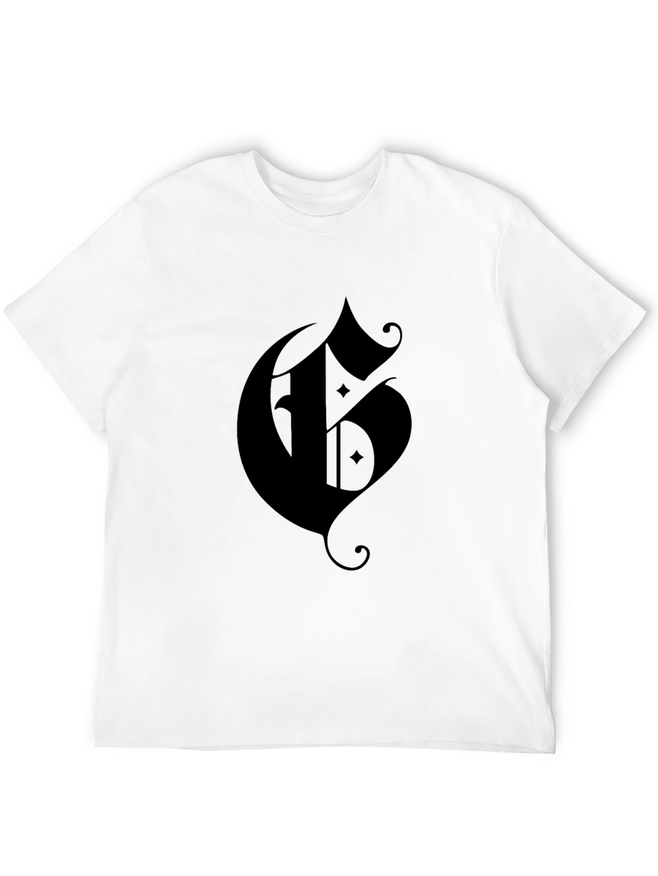 Gothic Initial T-Shirt - Dark Style