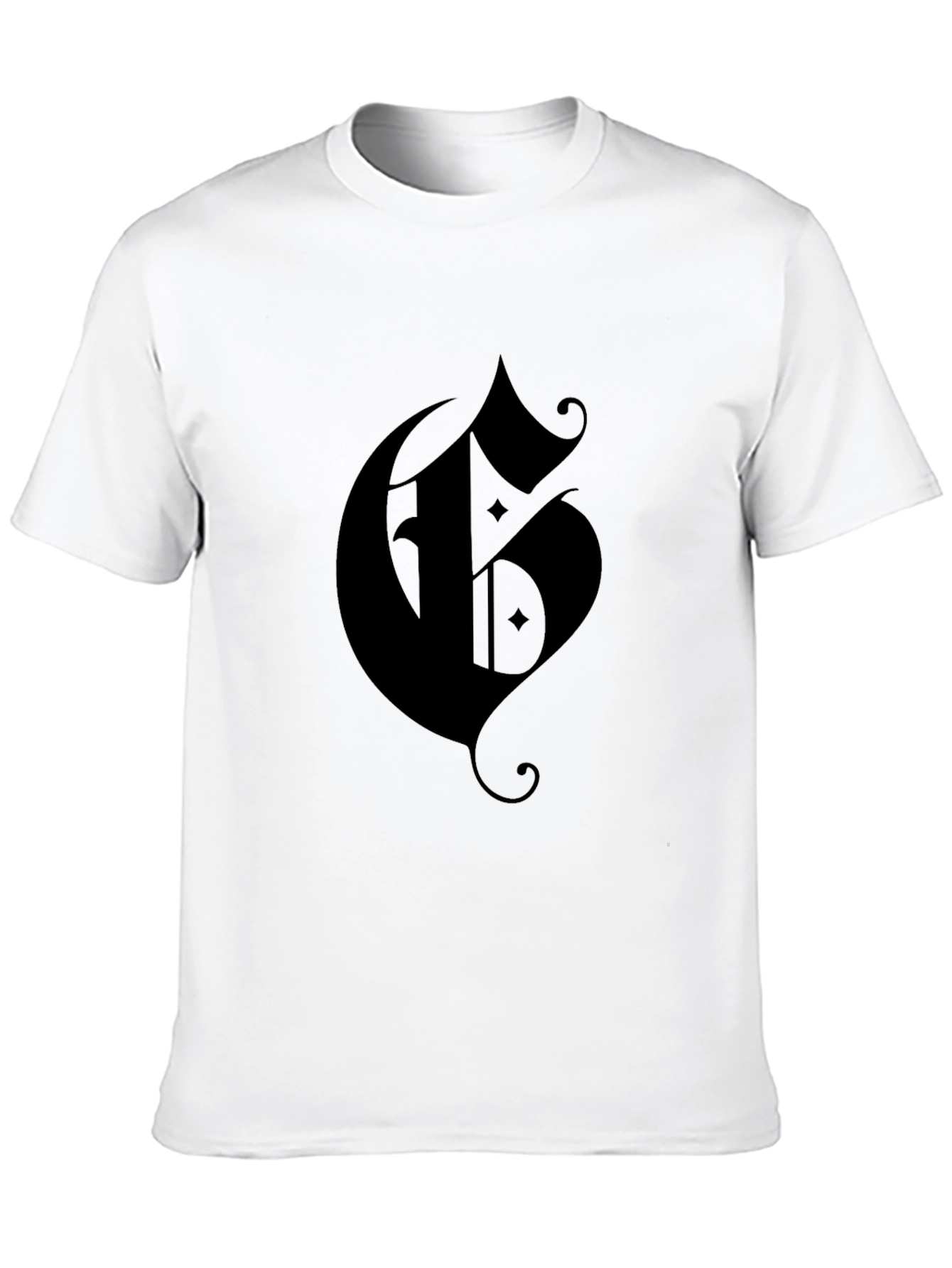 Gothic Initial T-Shirt - Dark Style