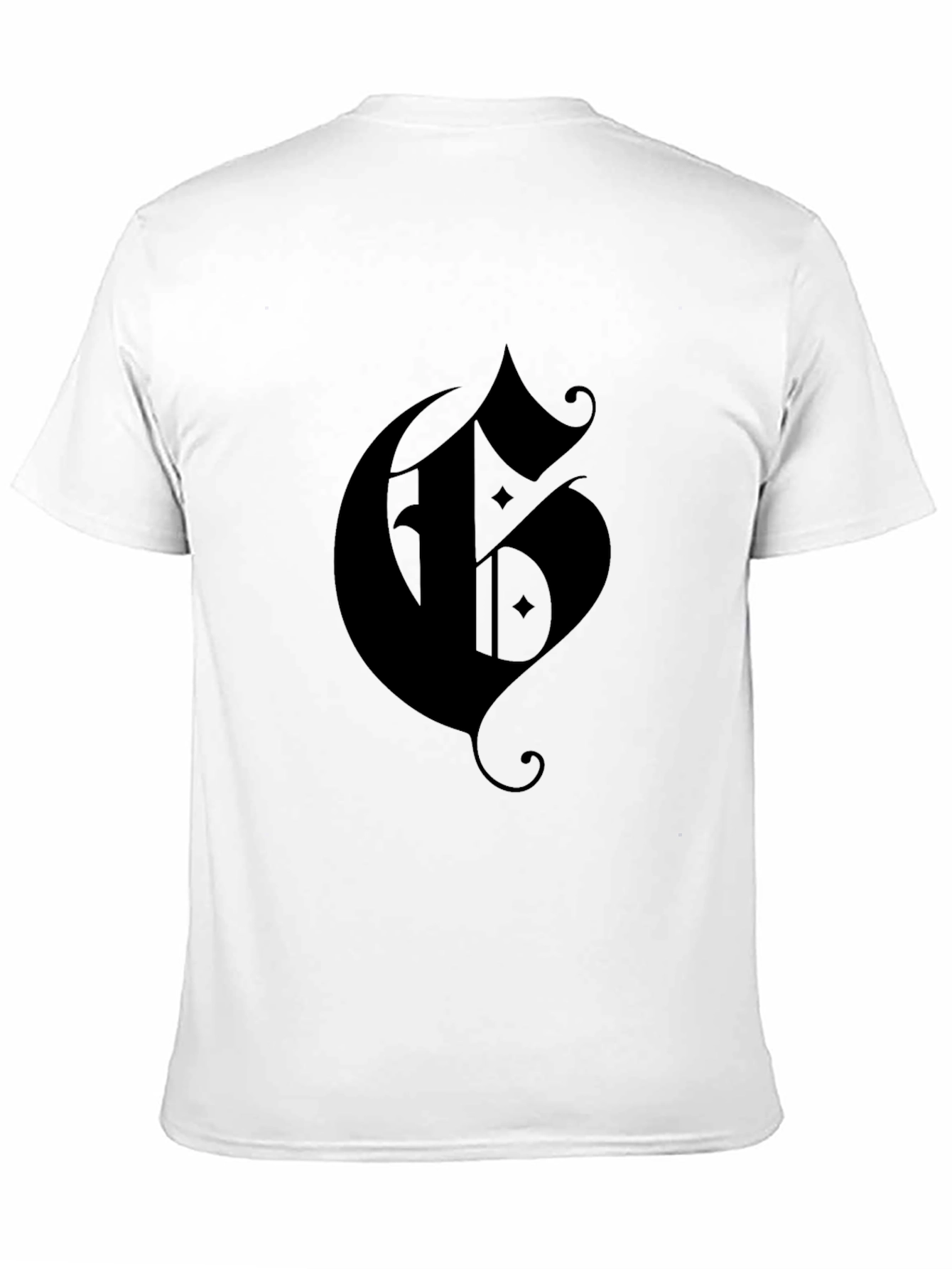 Gothic Initial T-Shirt - Dark Style
