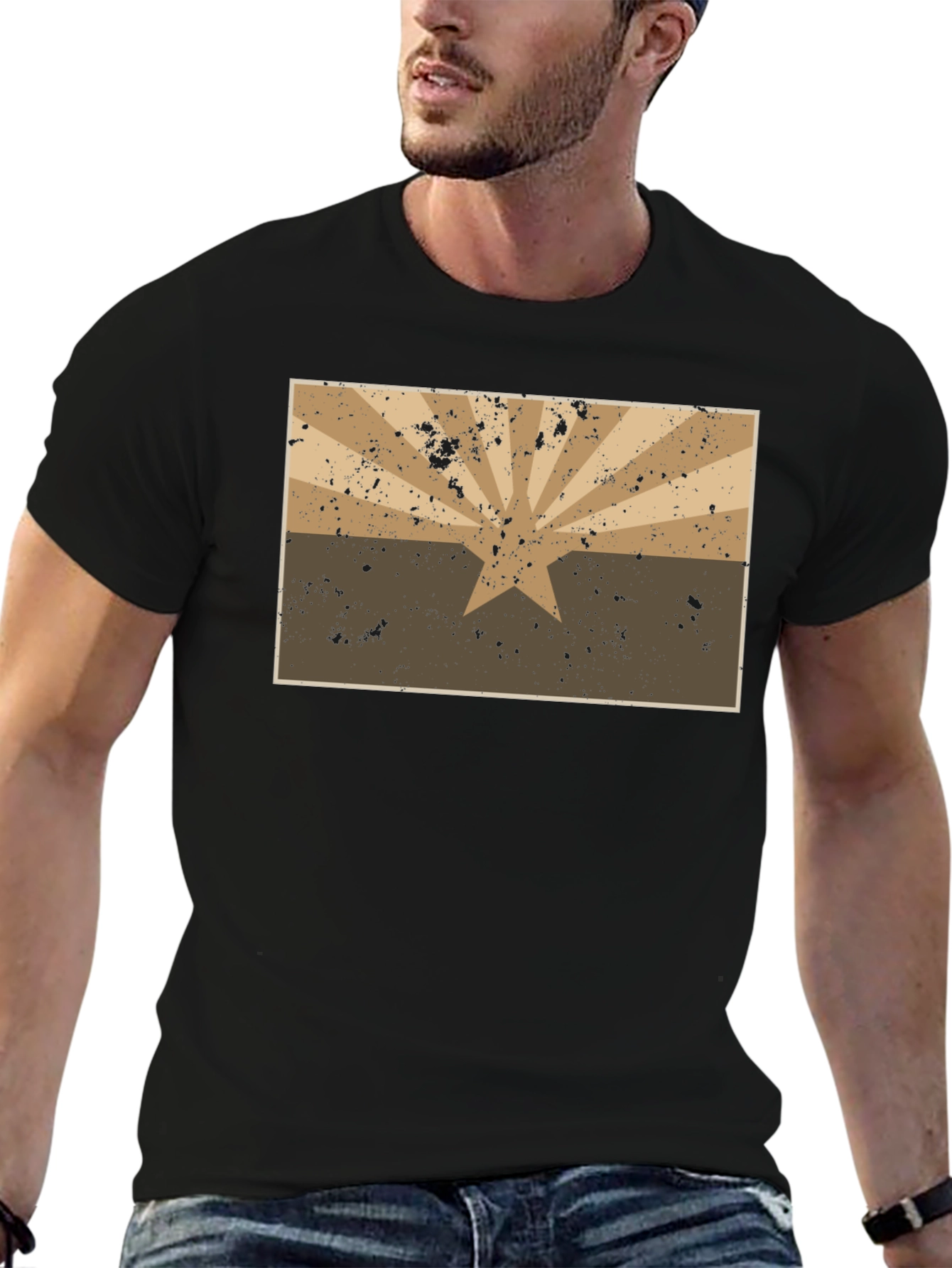 Arizona Flag Graphic Tee - Distressed Style